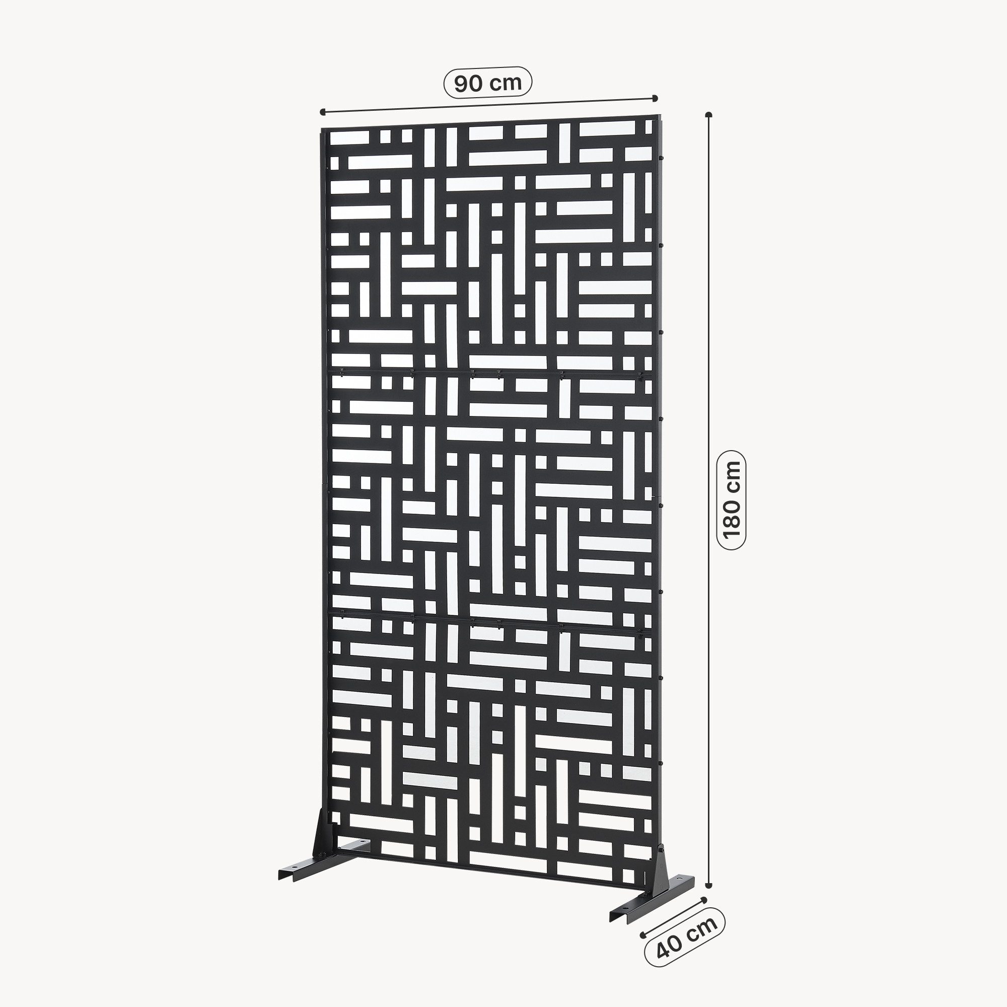 casa.pro Raumteiler, »Bernalda« Trennwand Stahl 180 x 90 cm Schwarz