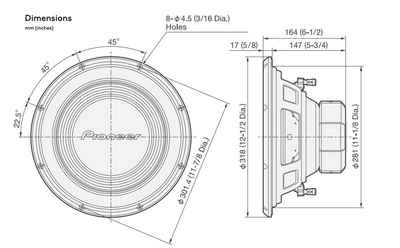 Pioneer Auto-Subwoofer (Pioneer TS-A300D4 - 30cm Subwoofer)