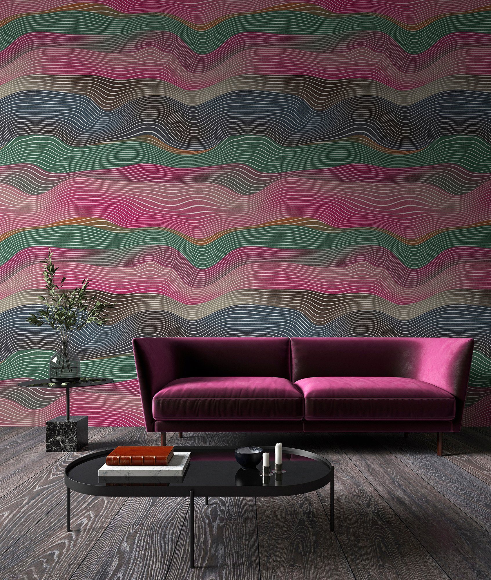 Fototapete Space, rosa glatt, Wand living Walls Patel by walls Vlies,