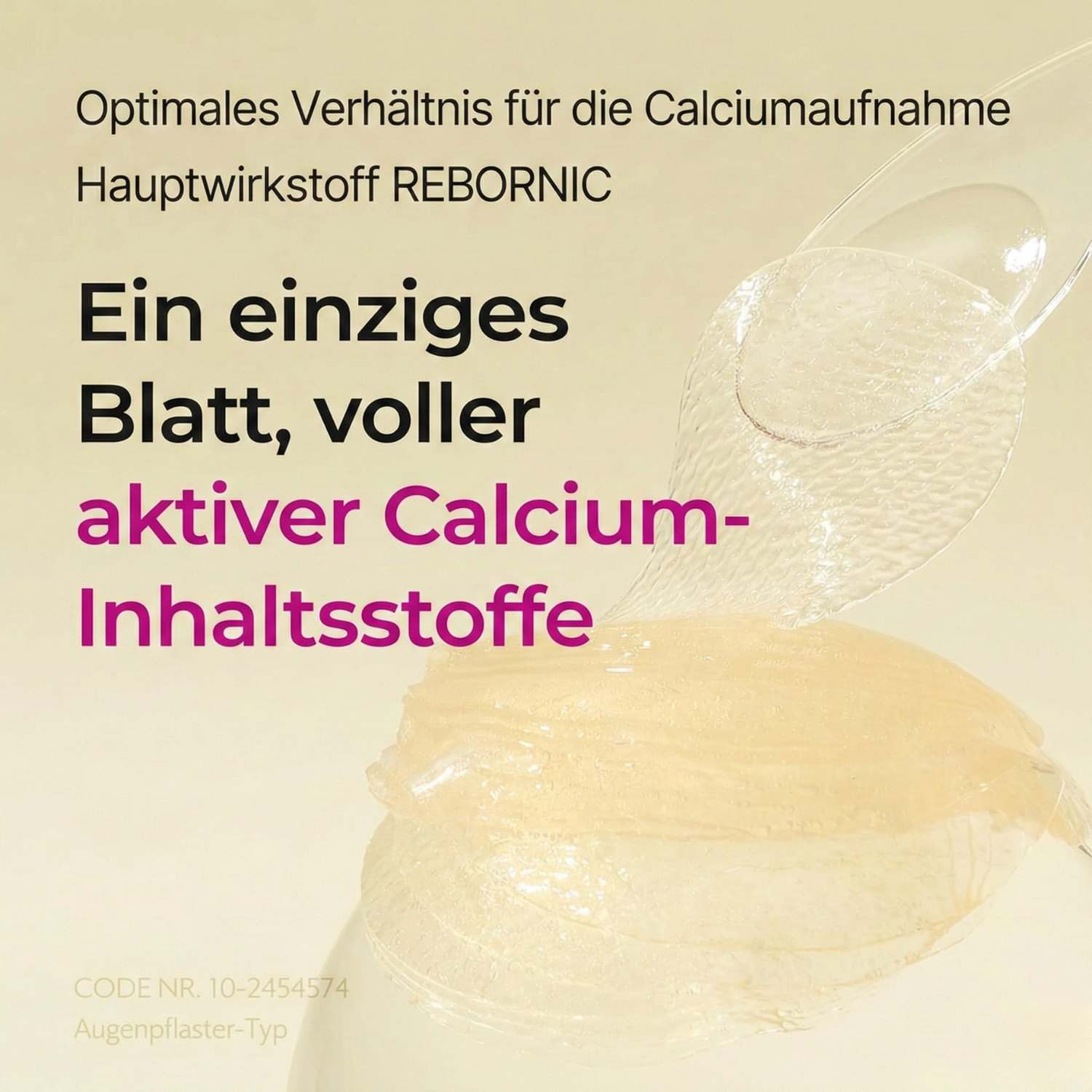 Dr.Melaxin Augenpads Cemenrete Calcium Volume Eye Patch 60ea – Straffende Hydrogel Eye, Patches mit Calcium-Komplex, Niacinamide & Collagen, für die Augenpartie, Korean Skincare Beauty