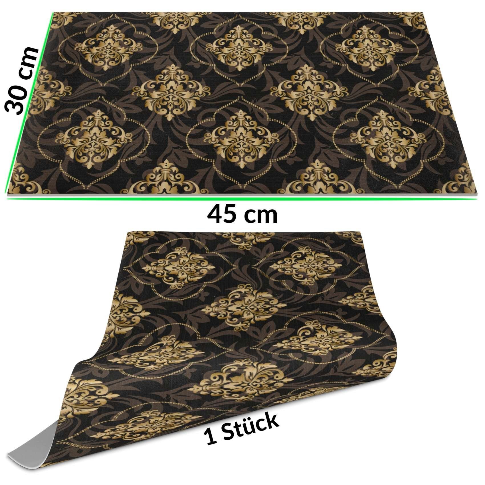 ANRO Platzset DEIN Platzdeckchen Servierdeckchen Soft Tischset Tellerunterleger, (Einzelstück, 1-St., einzelverpackt), Glatt, leichte Narbung 45x30cm Rankenmuster