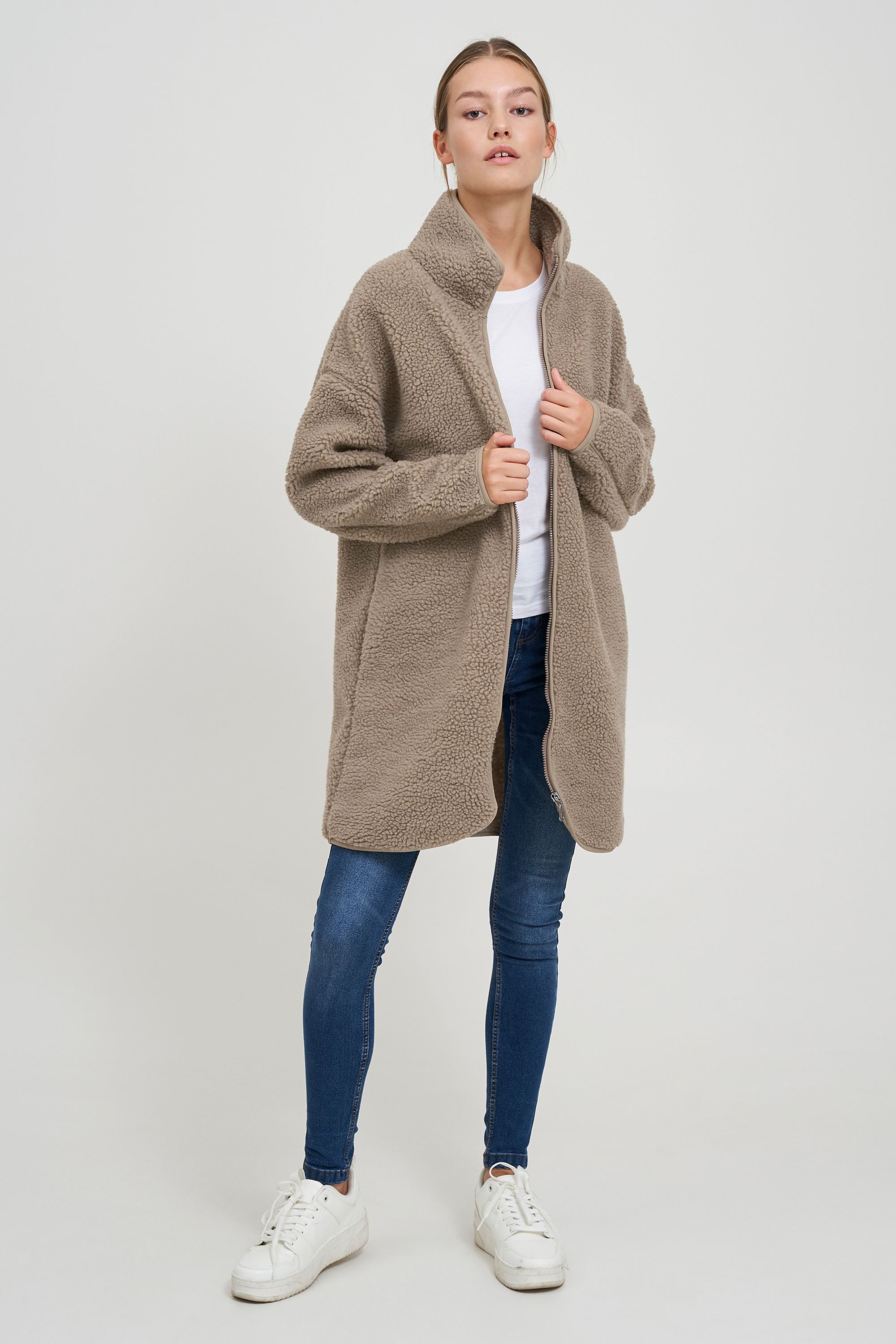 OXMO Kurzmantel OXTova Teddymantel mit Stehkragen günstig online kaufen