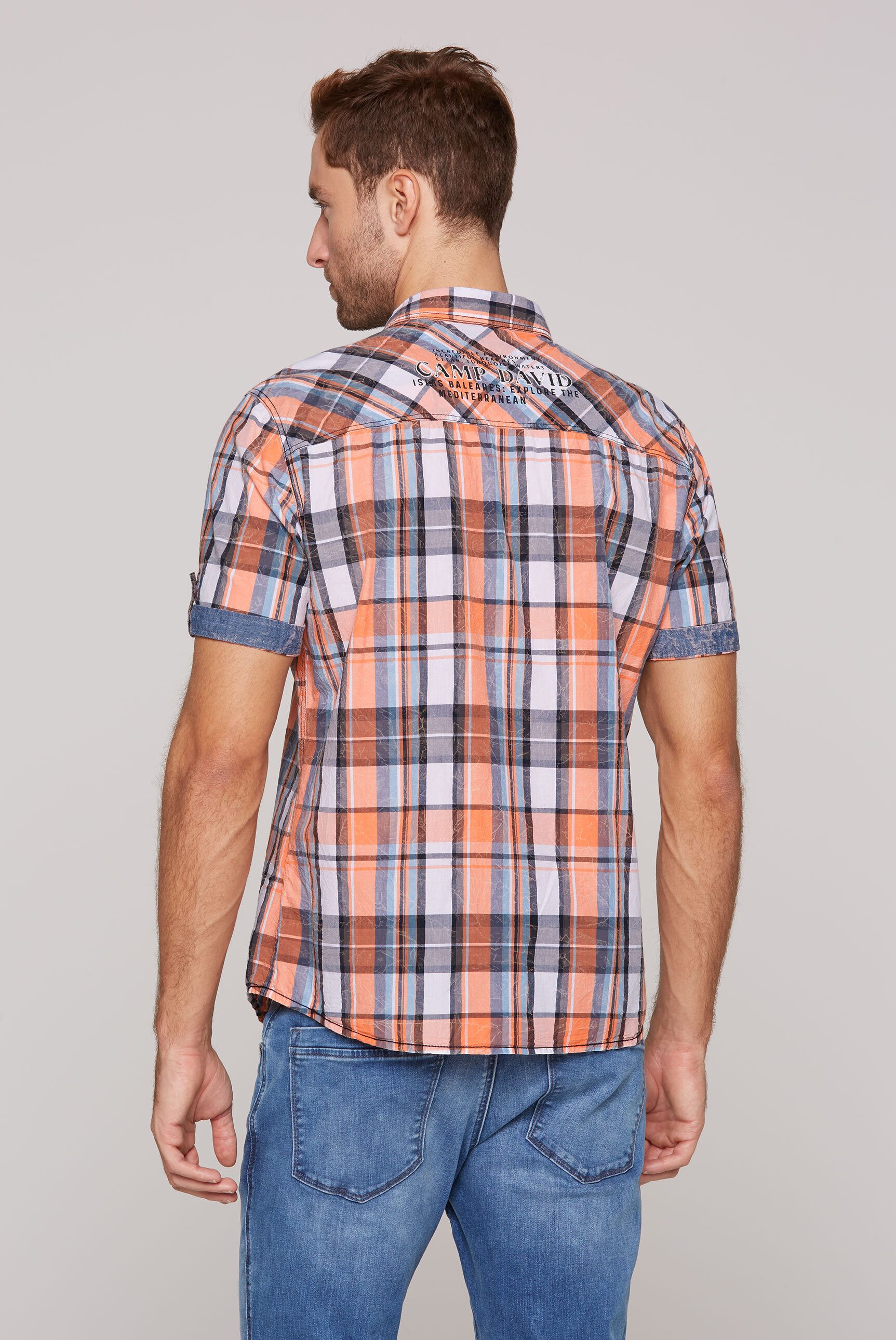 CAMP DAVID Kurzarmhemd aus Baumwolle
