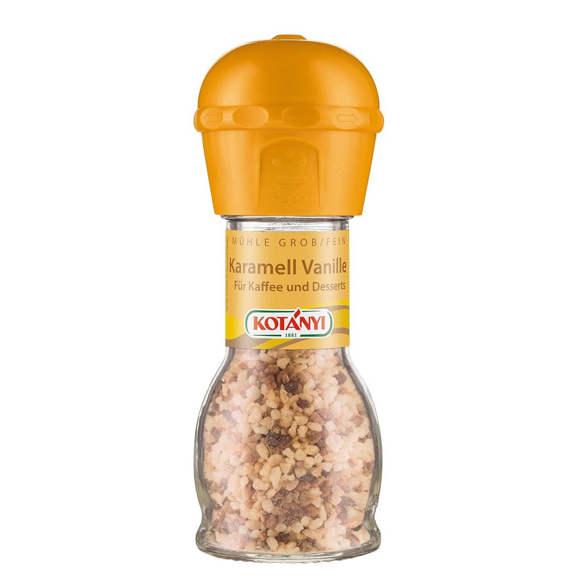 KOTANYI Gewürz, Kotanyi Karamell Vanille feine grobe Mühle für Kaffee und Dessert 53g