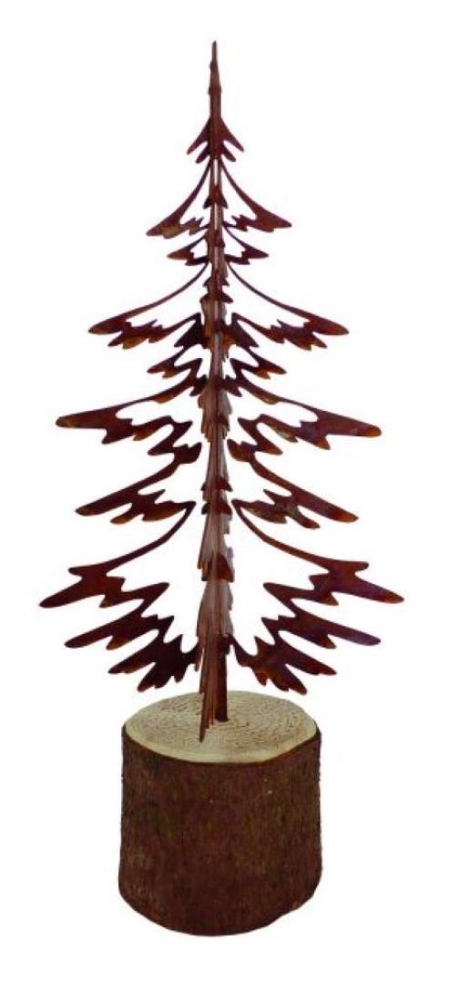 Christbaum), Miriam Baumstamm St., (Edelrost, 1 auf Holzstamm Weihnachtsfigur BADEKO Baum