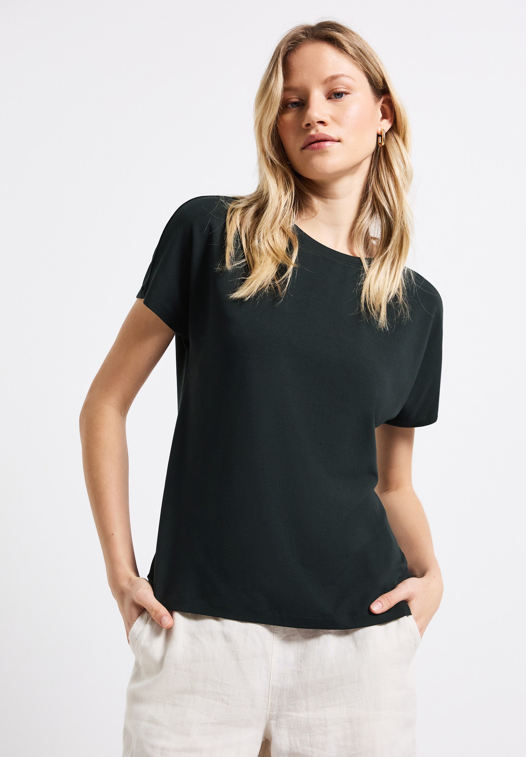 STREET ONE T-Shirt, aus strecthigem Viskosematerial günstig online kaufen