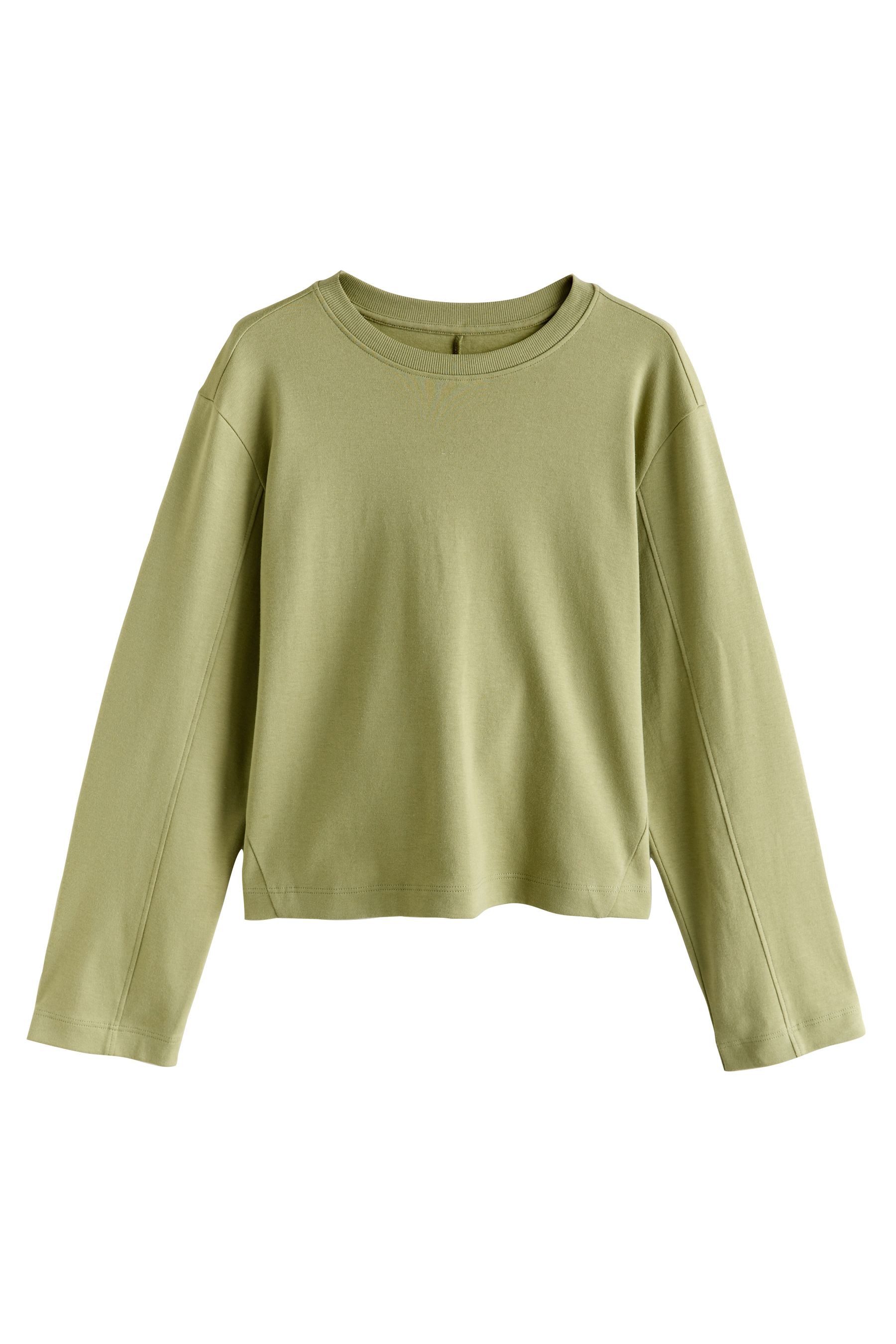 Next T-Shirt Interlock Langarmshirt mit Rundhalsausschnitt günstig online kaufen