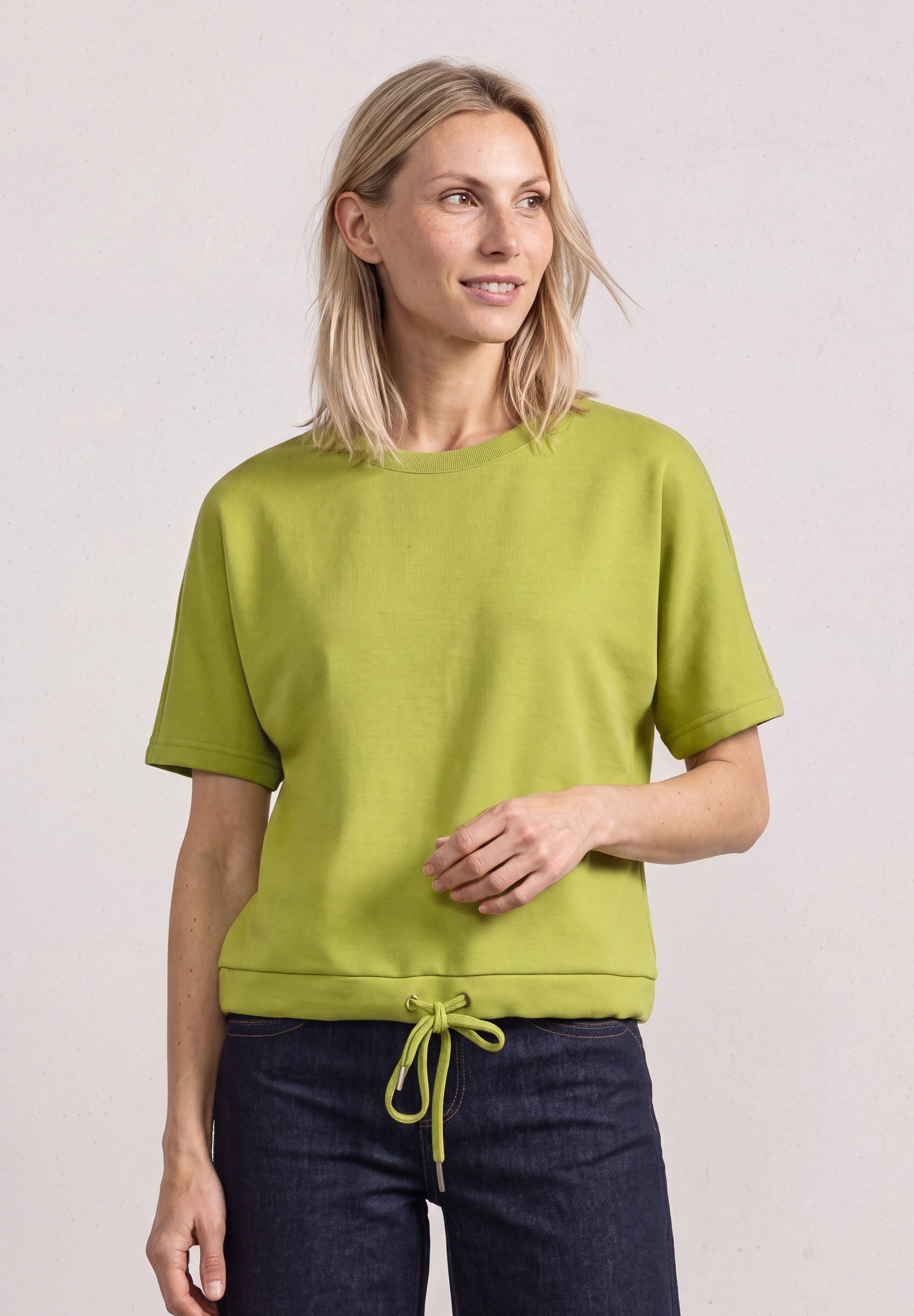 STREET ONE T-Shirt mit Elastiksaum und Tunnelzug