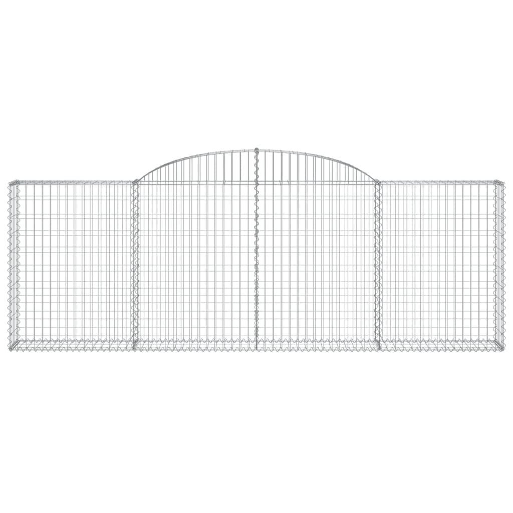 vidaXL Blumentopf Gabionen mit Hochbogen 10 Stk 300x30x100/120cm Verzinktes Eisen (10 St)