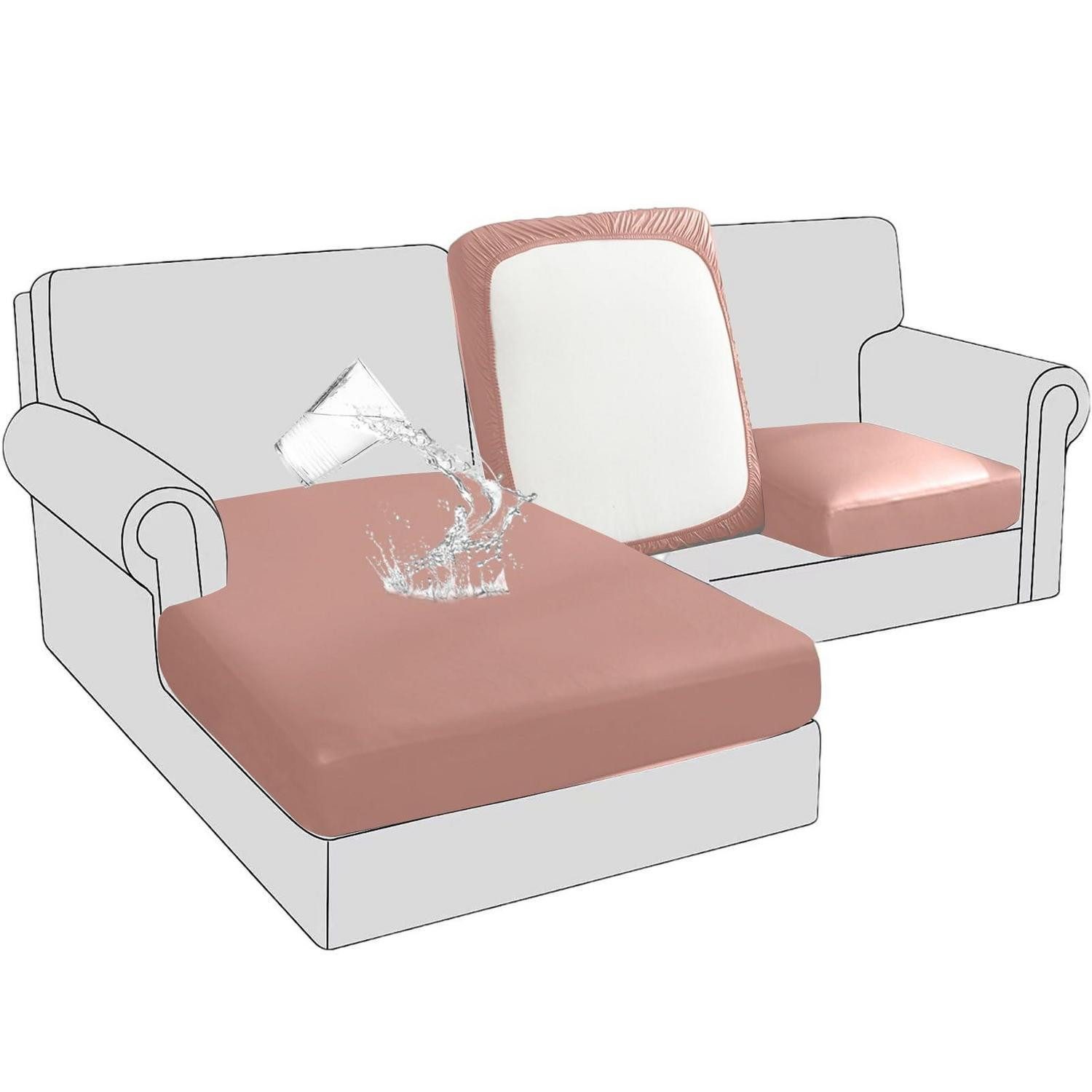 LuxusKollektion Sofahusse Sofakissenbezug wasserdicht Rosa 2-Sitzer
