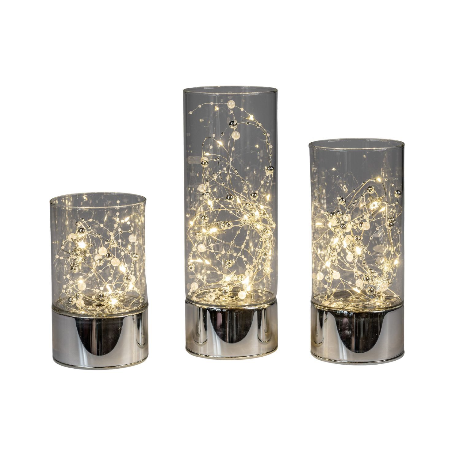 formano LED Tischleuchte Stars 6 Pearls, LED, Mit Timerfunktion, Transparent, Perlen, H: 25cm
