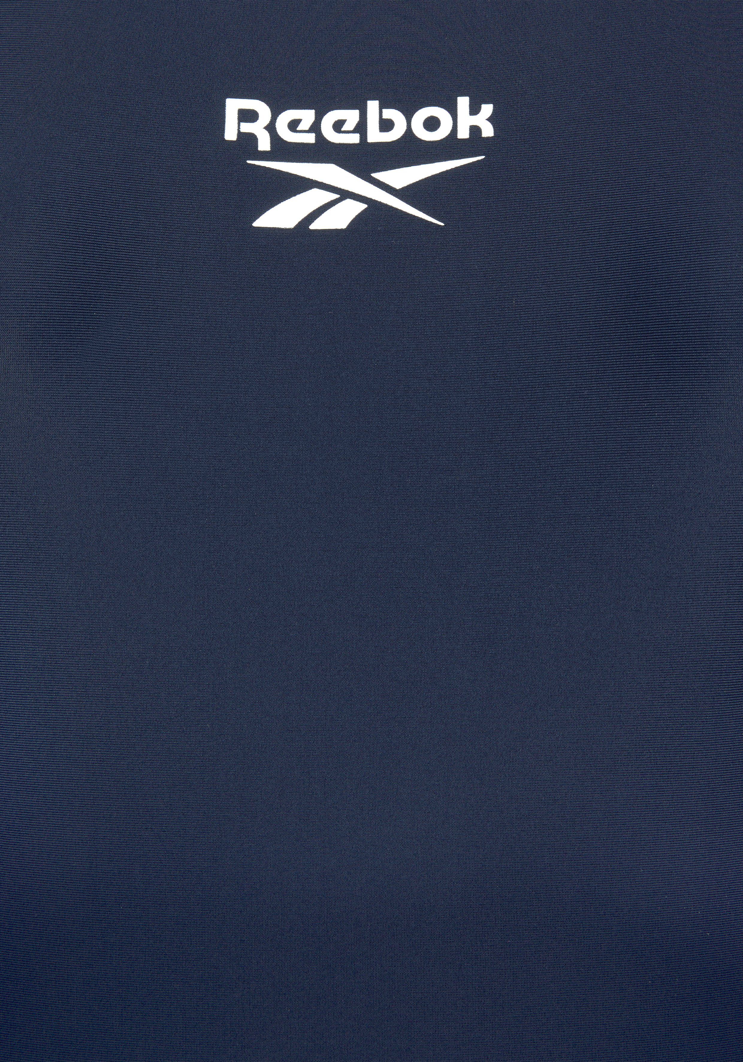 Reebok Badeanzug Adelia mit und Logoschriftzug Rücken navy vorn am