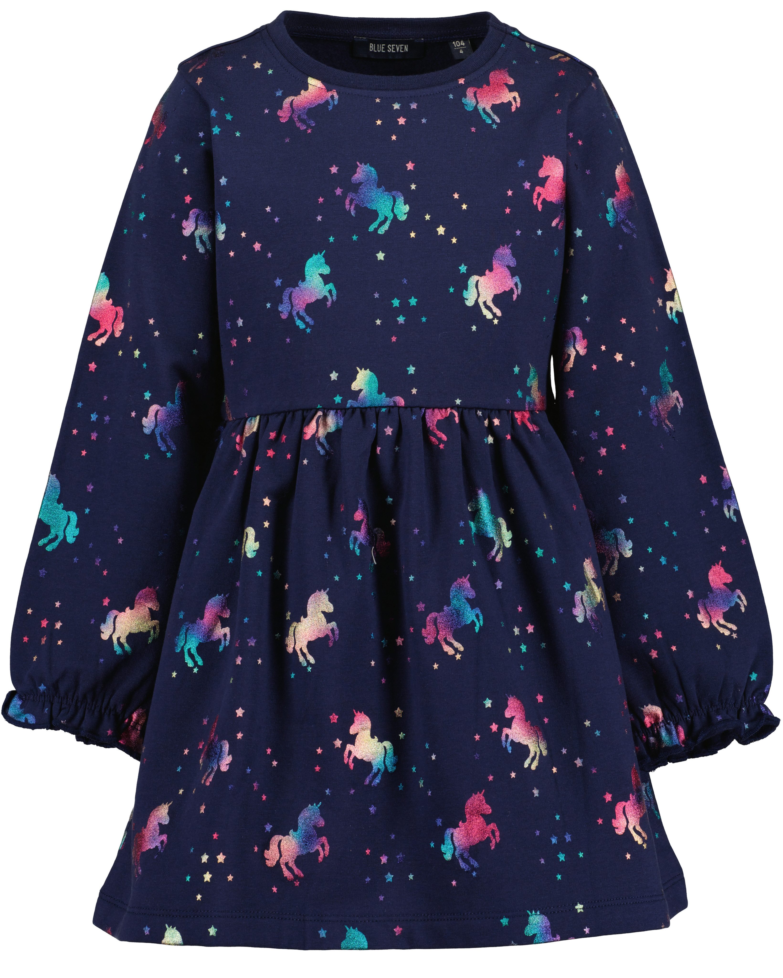Blue Seven Sweatkleid Baumwollmischung mit tollem Folien-Alloverdruck – Bild 2 von 4