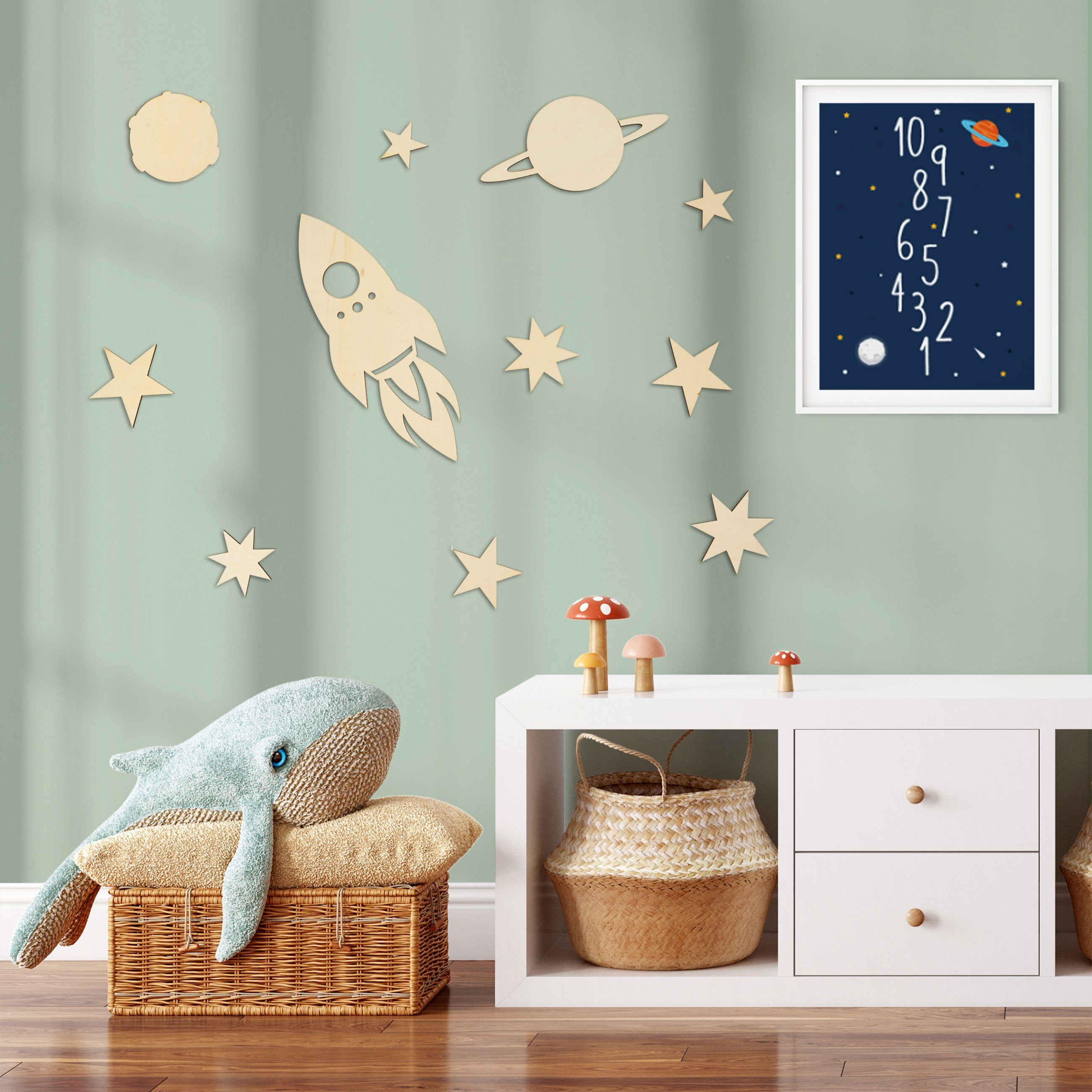 PAPIERDRACHEN Hängedekoration Holz-Cutout Wanddekoration günstig online kaufen