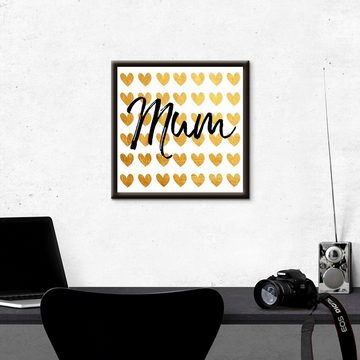 Artland Wandbild Goldene Herzen für Mama, Sprüche & Texte (1 St)