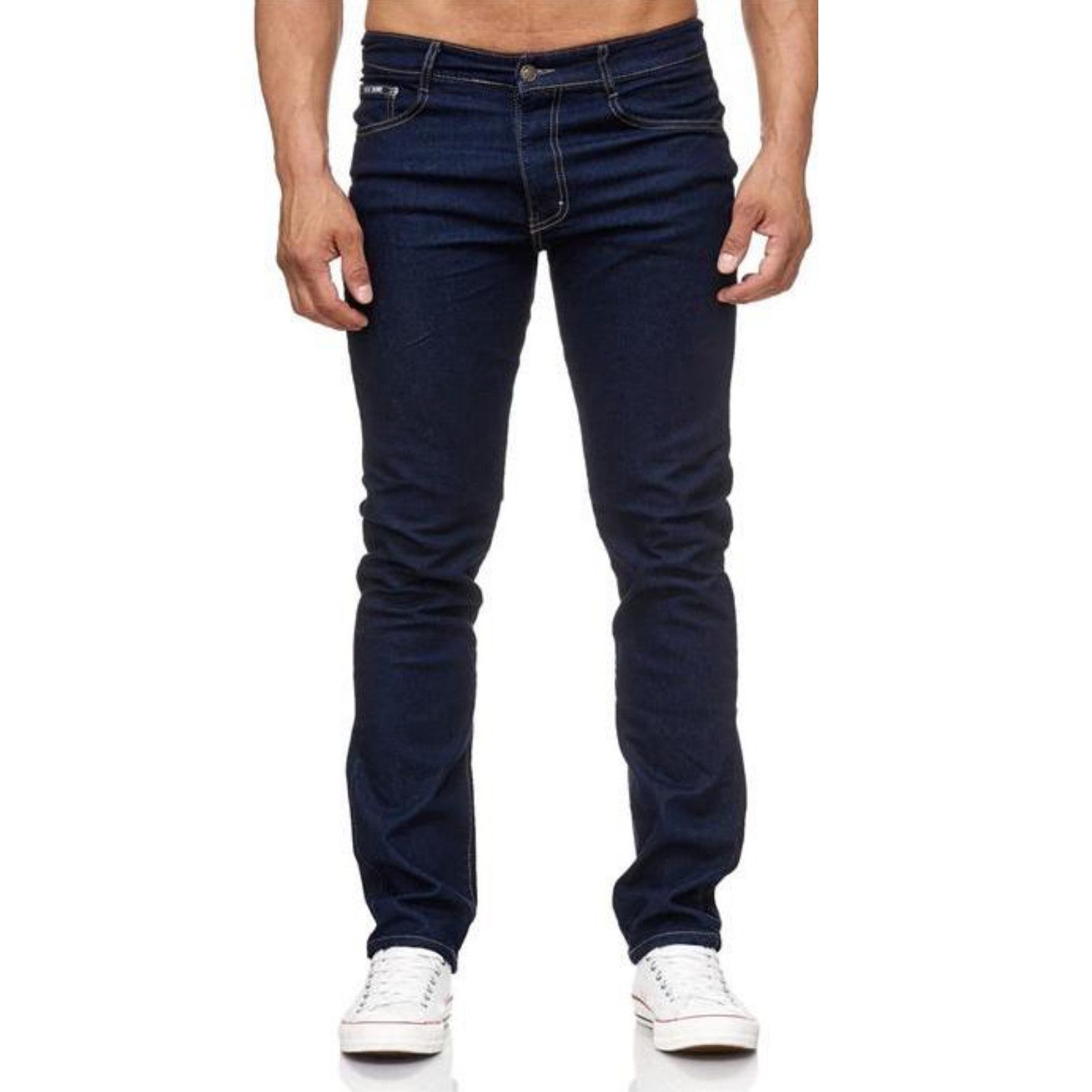 iKENNAS 5-Pocket-Jeans t Dunkelblau Gerades Bein Stonewashed 805-DUNKELBLAU (62) W48-L32