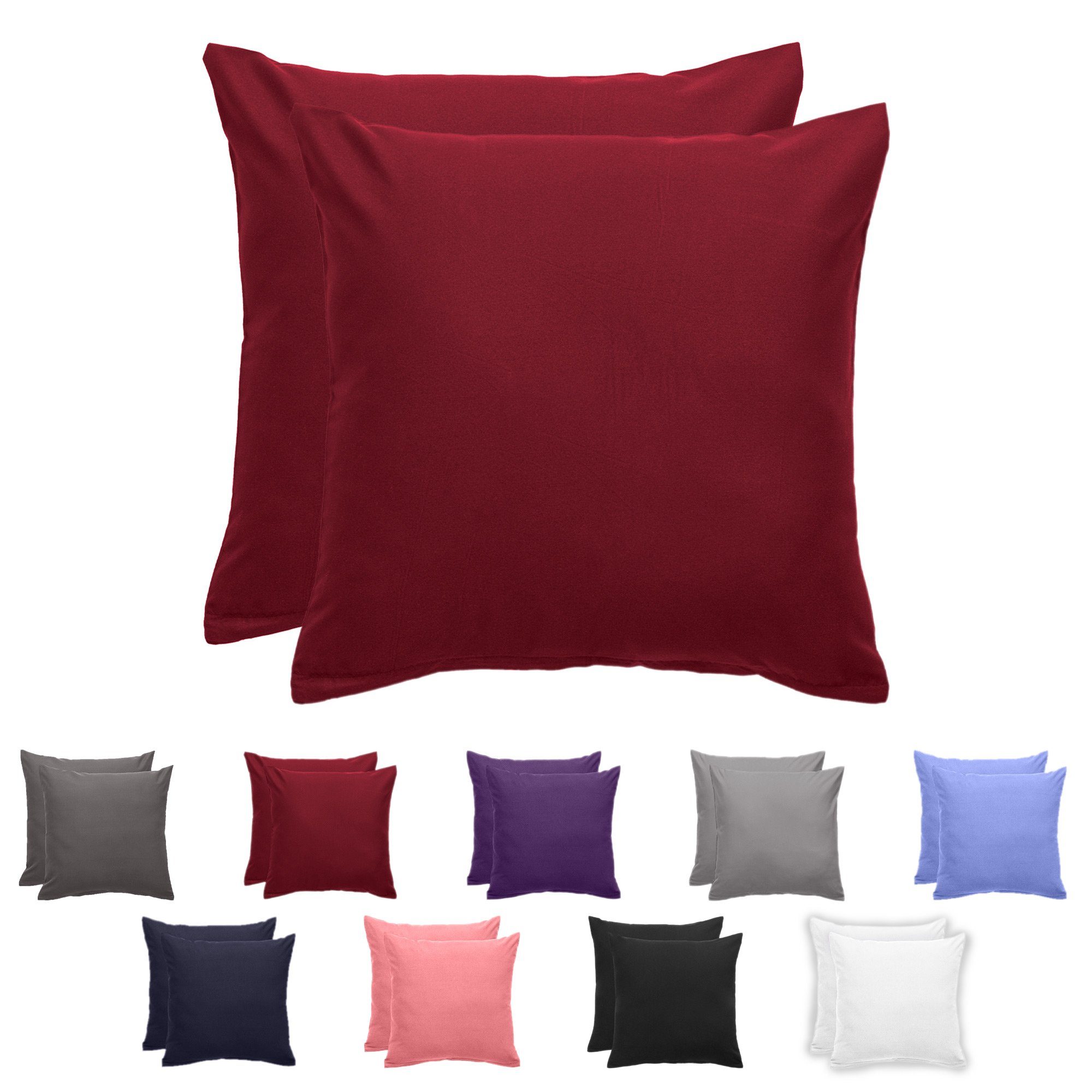 Komfortec Kissenbezug Premium Kopfkissenbezug, gebürstet 100% Mikrofaser 90 günstig online kaufen