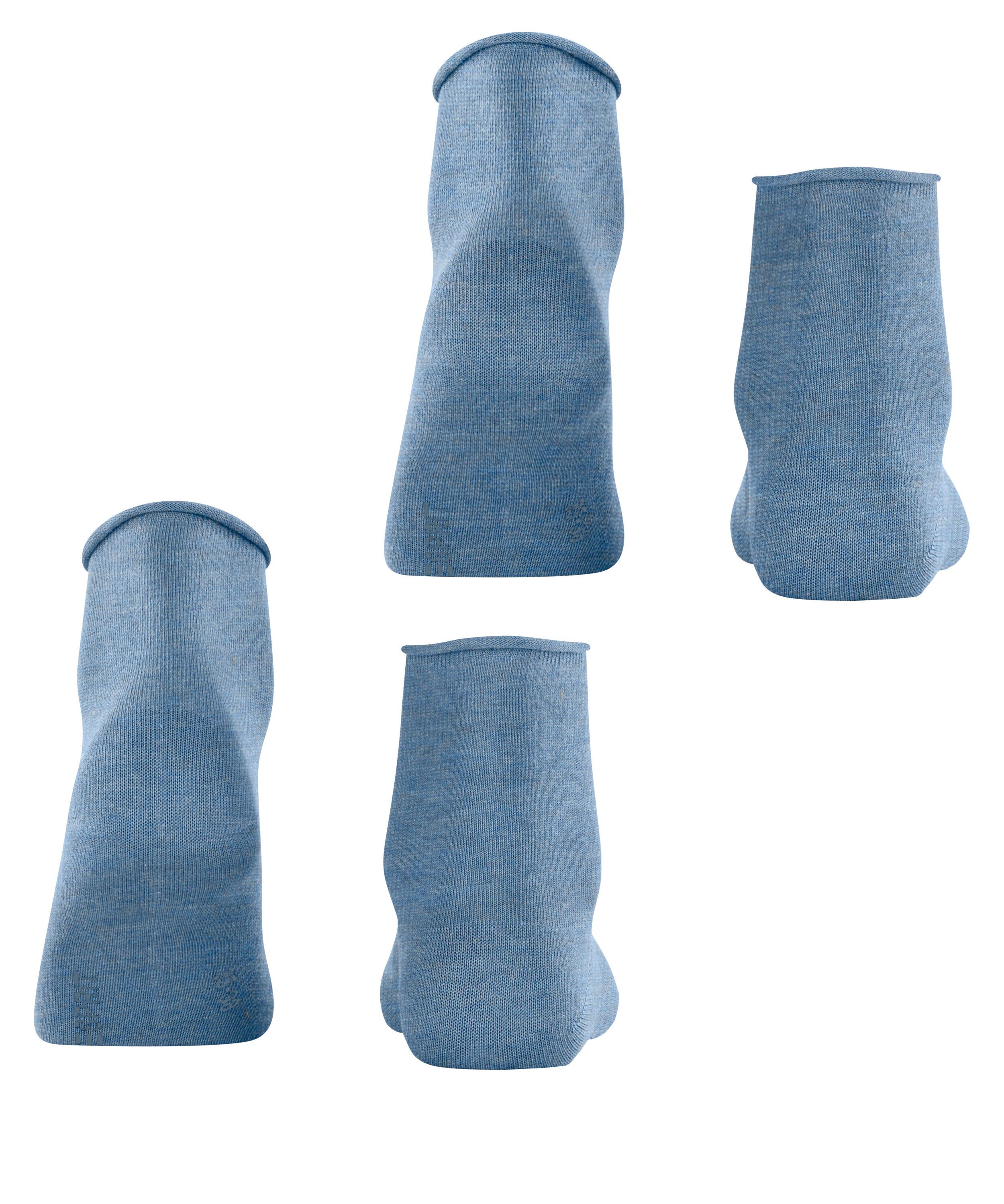 Esprit Kurzsocken Basic Pure (2 Paar) unifarbenes Basic-Design, Rollbündchen