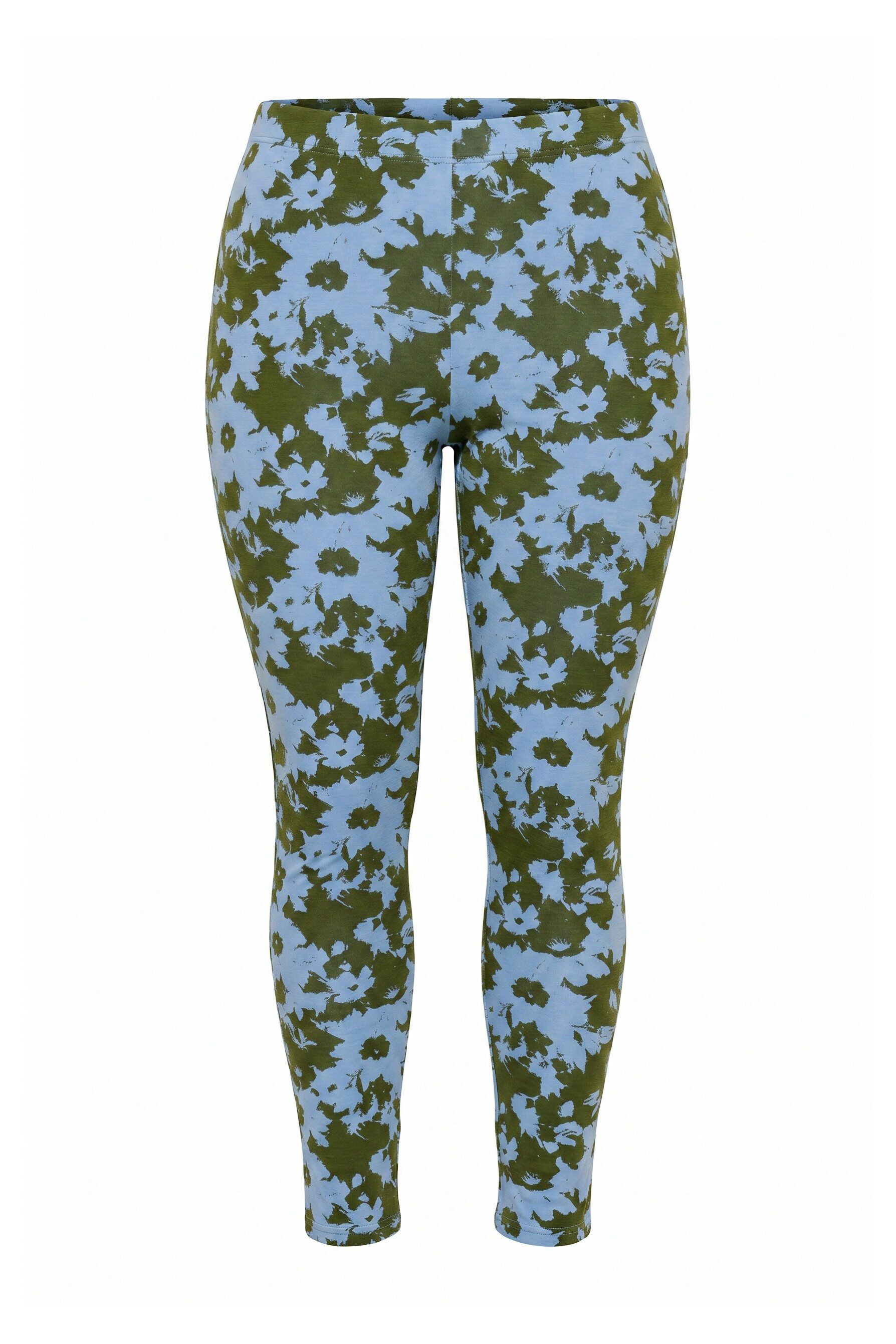 Ulla Popken Leggings Leggings Blüten Slim Elastikbund Biobaumwolle – Bild 2 von 4