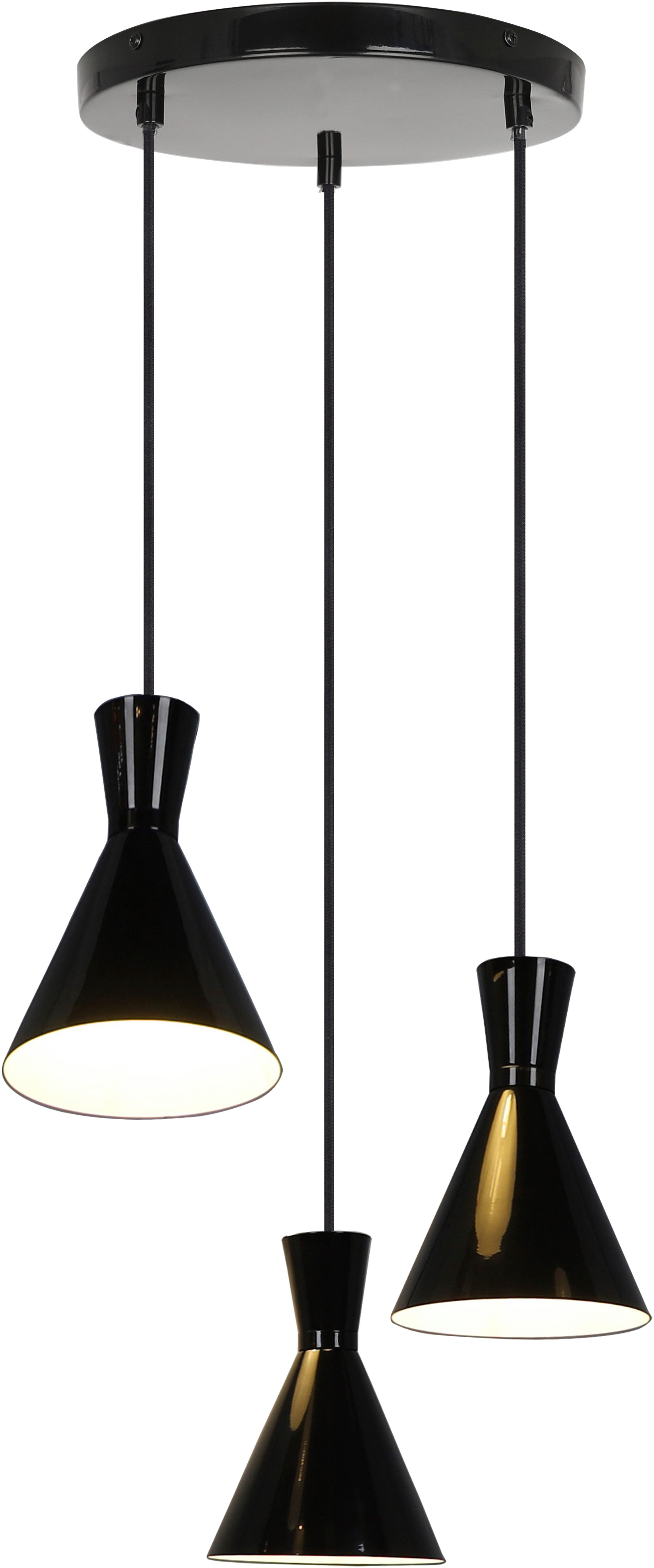 OTTO home Pendelleuchte Renell, ohne Leuchtmittel, glänzend, höhenverstellbar, industrieller Stil, Rondell, Hängelampe