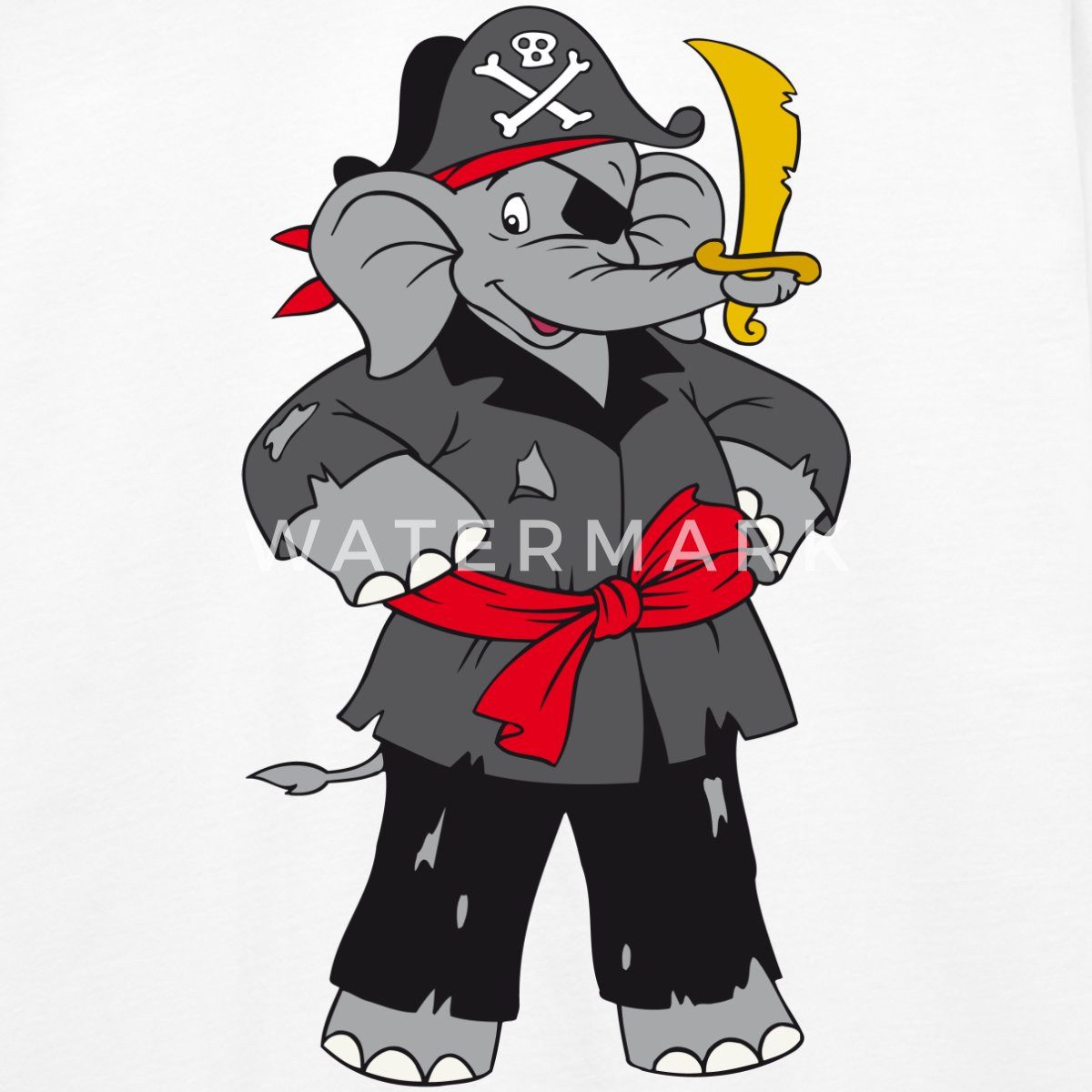 Spreadshirt T-Shirt Benjamin Blümchen Als Pirat Kinder Premium Langarmshirt (1-tlg)