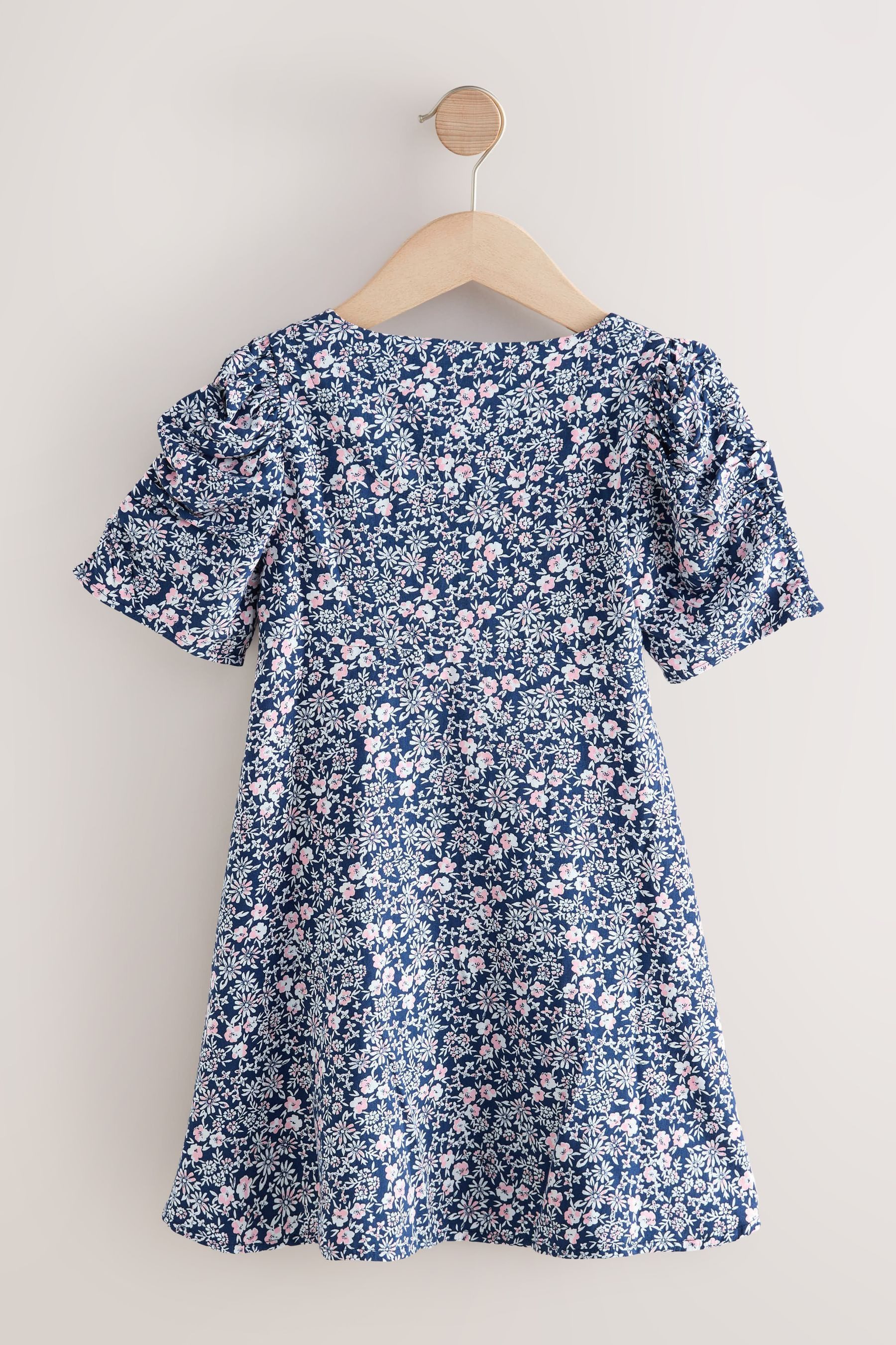 Next A-Linien-Kleid Kleid mit gerafften Ärmeln günstig online kaufen