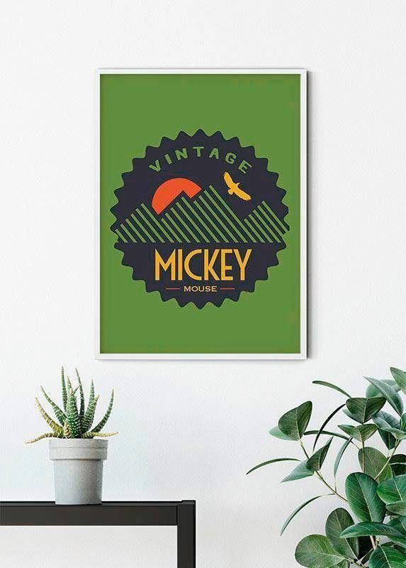 Komar Poster Mickey Mouse Vintage, Disney (1 St), Kinderzimmer, Schlafzimmer,  Wohnzimmer