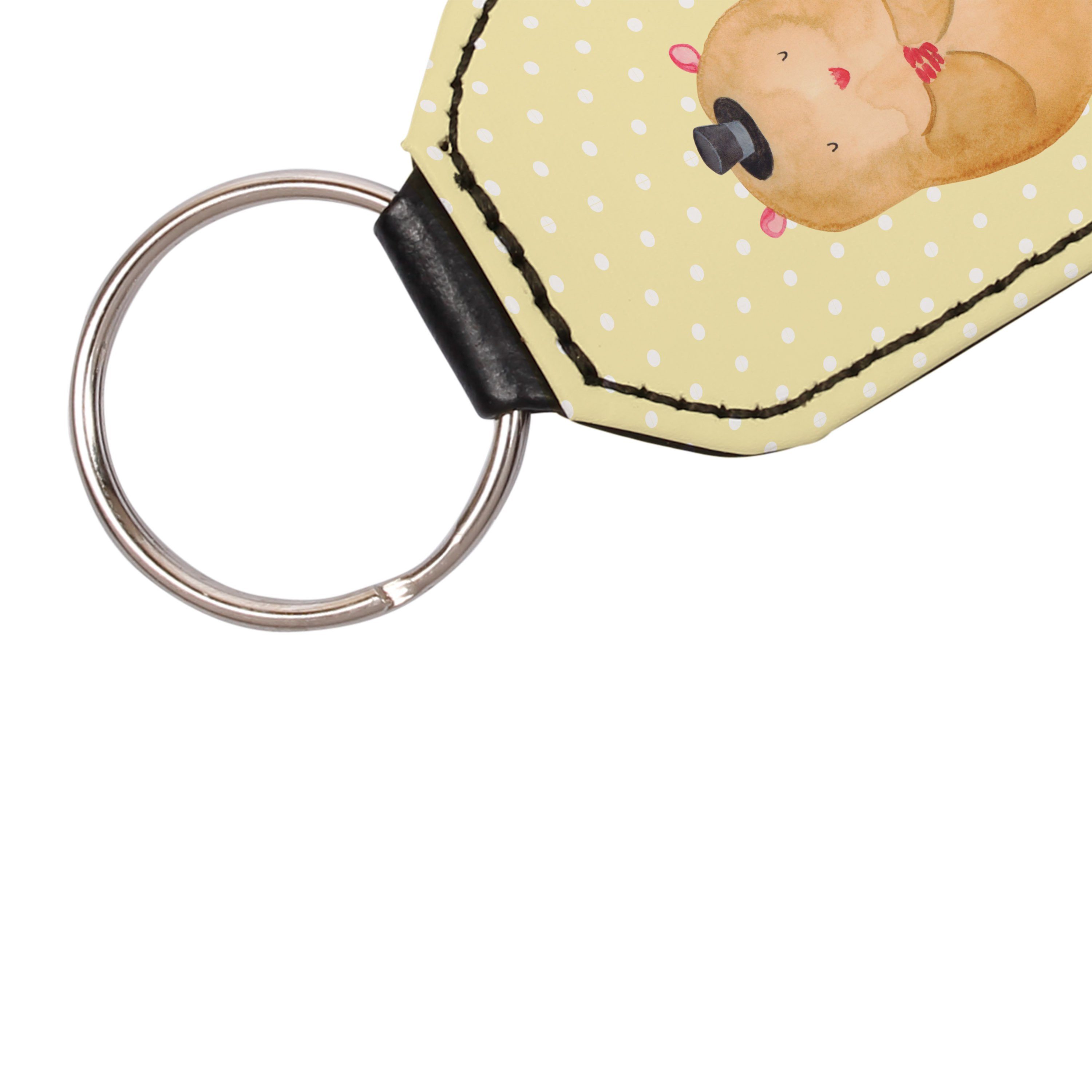 (1-tlg) - Mrs. Taschenanhänger, mit Zwerghams Hut Geschenk, - Schlüsselanhänger Pastell Mr. Panda & Gelb Hamster