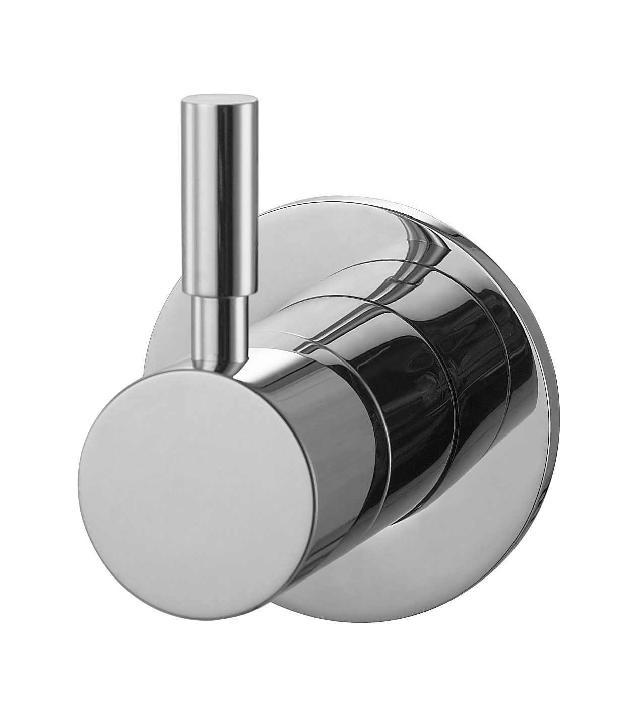 Aqua Bagno Absperrventil Design-Unterputzventil für Kaltwasser – Ideal für Dusch-WCs und Bidets, (Messing verchromt, 1-tlg., Wandarmatur rund), Inkl.Grundkörper