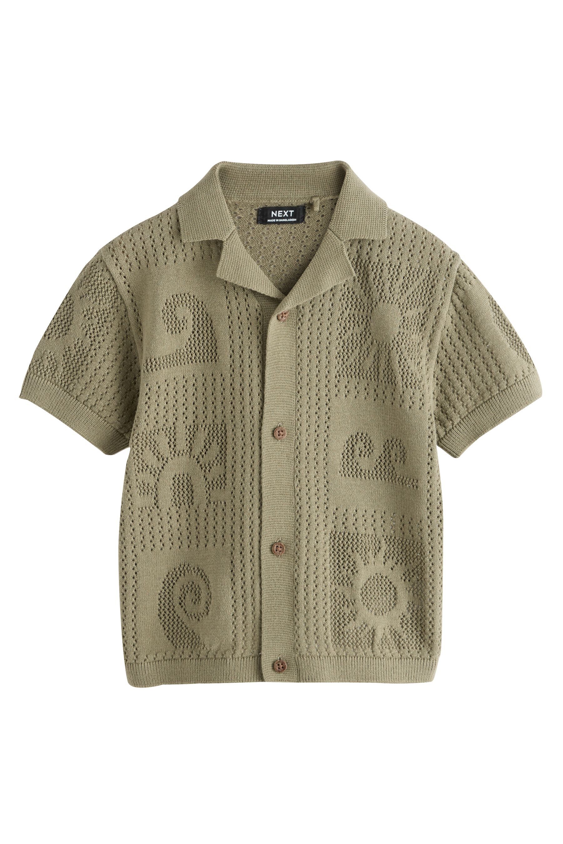Polokragenpullover Strukturiert gestricktes Polohemd