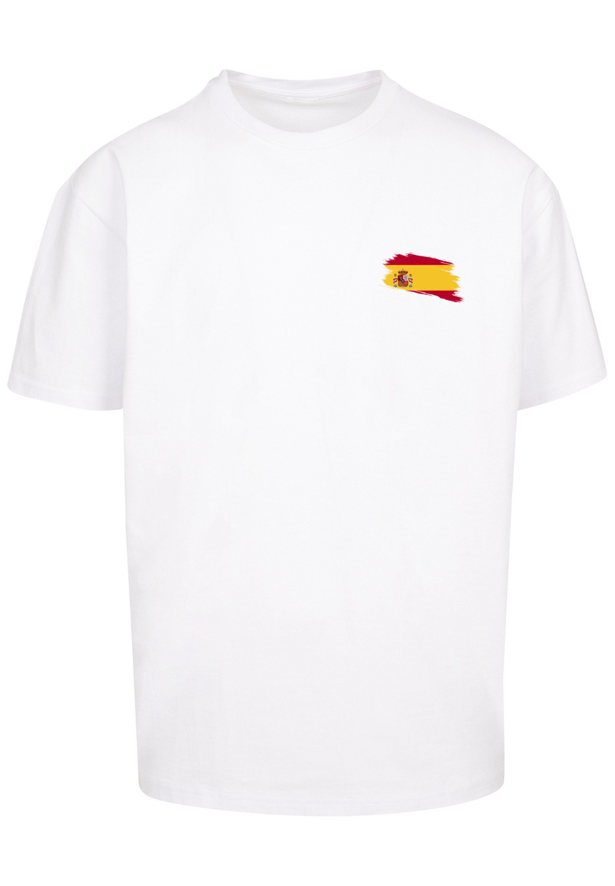 weiß T-Shirt Spanien F4NT4STIC Spain Flagge Print