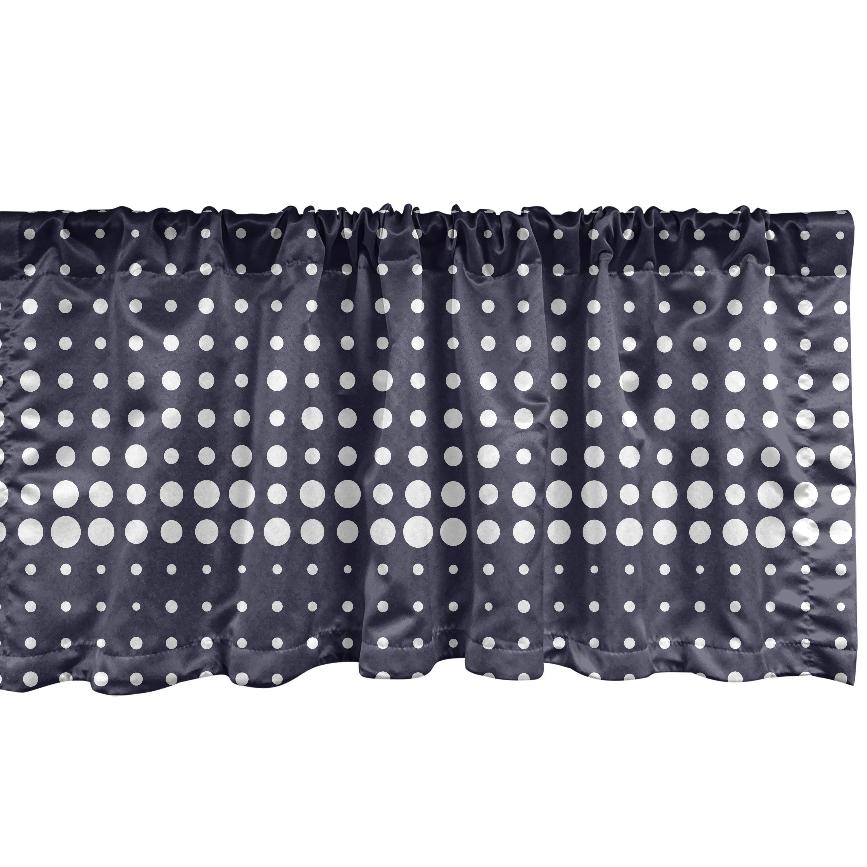 Vorhang punktierte Pattern Polka Abstrakt Flow Stangentasche, Scheibengardine Dekor Schlafzimmer Abakuhaus, Volant Microfaser, mit Küche für