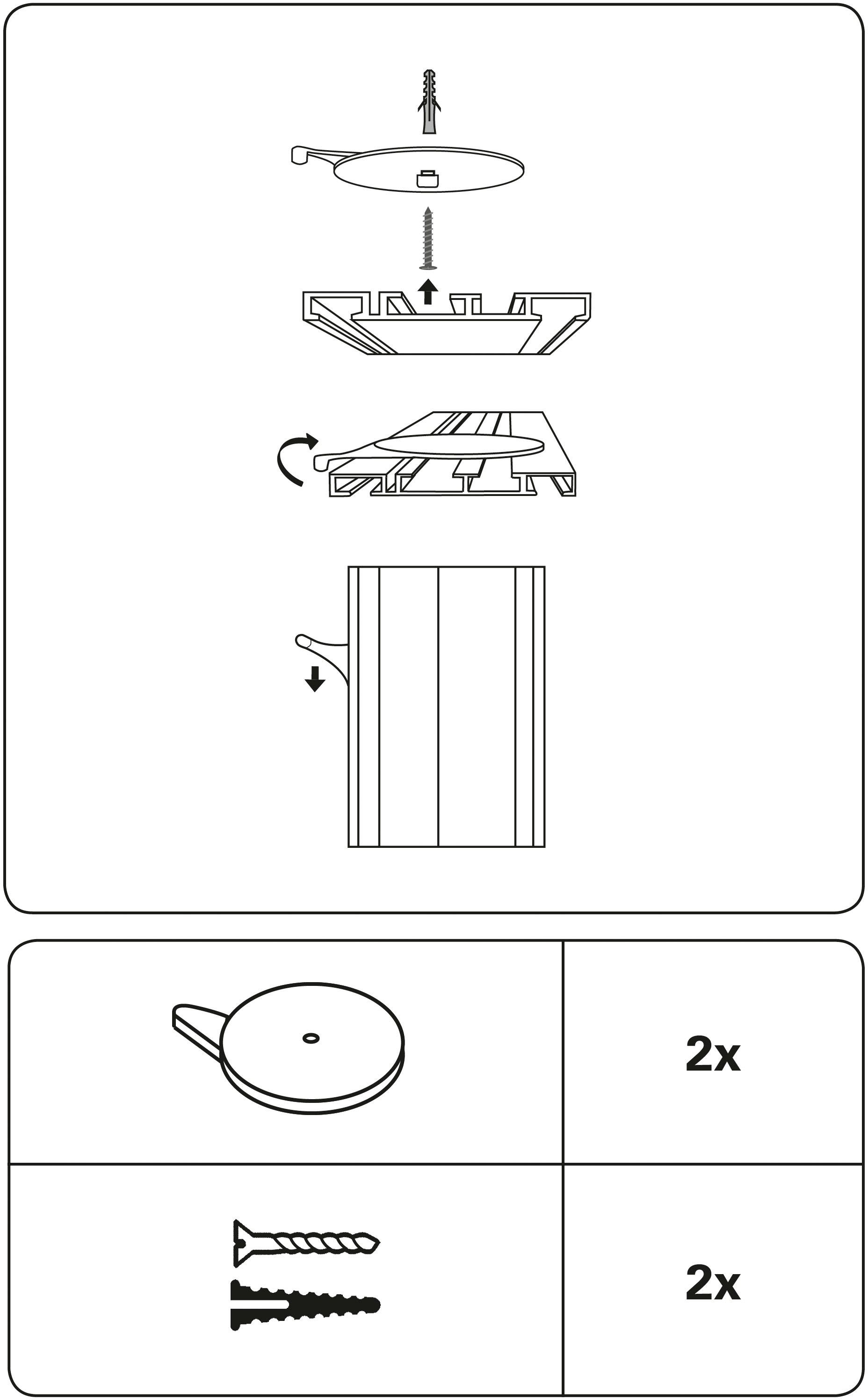 GARDINIA Deckenträger für Sichtschutz inkl. Befestigungsmaterial, günstig online kaufen