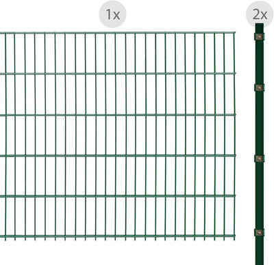 Arvotec Doppelstabmattenzaun ESSENTIAL 103 zum Einbetonieren, (Set), Zaunhöhe 103 cm, Zaunlänge 2 - 60 m