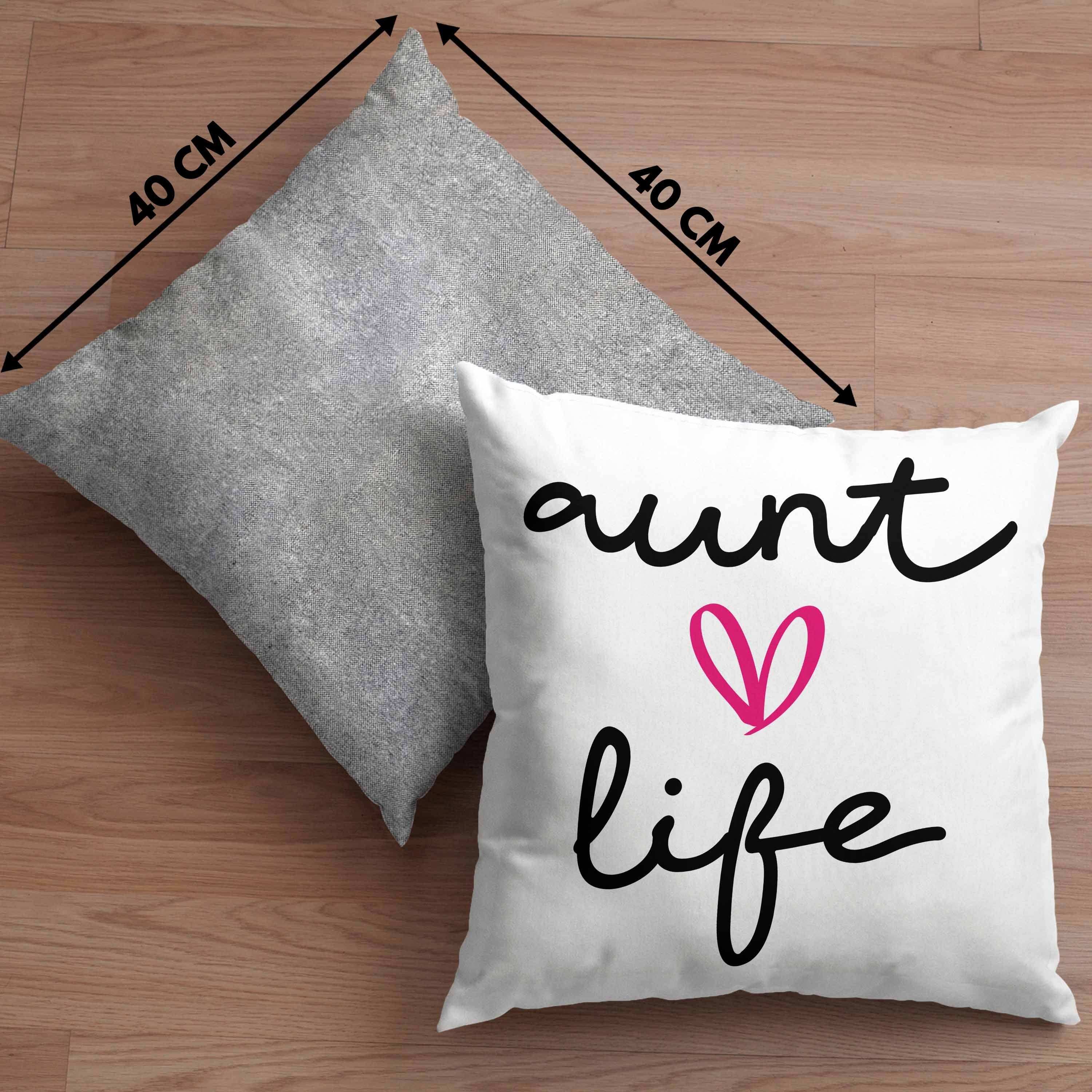 mit - Kissen Geburtstag Tante Tante Füllung Life für Tante Dekokissen Trendation Lustig Geschenk Grau Trendation Kissen Geschenkidee 40x40 Aunt Beste Dekokissen