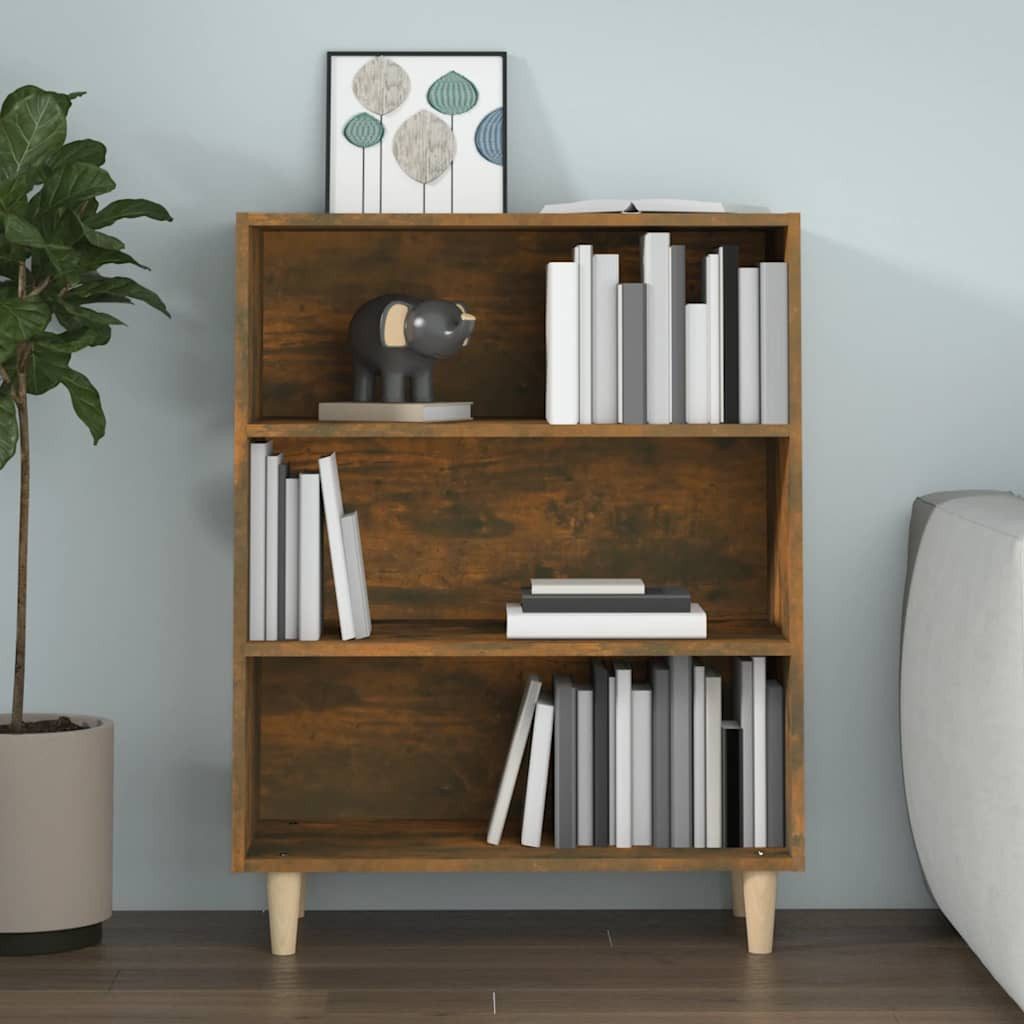furnicato Sideboard Klassisches 69,5x32,5x90 cm in Räuchereiche (1 St), Anrichte mit drei Ablagen, pflegeleichter Oberfläche für Ihr Zuhause
