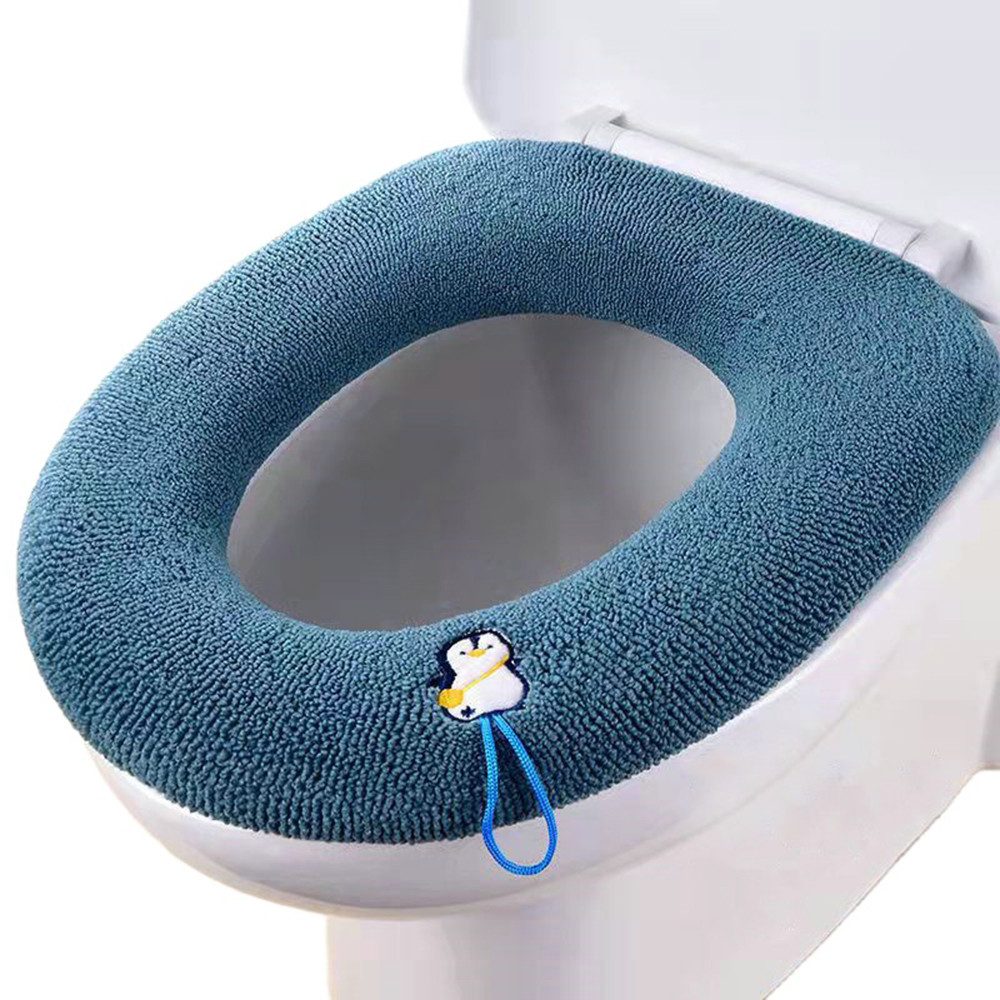 Zaewry Dusch-WC-Sitz 2 Stück Toilettensitzbezug Waschbar mit Griff weiche WC Deckelbezug