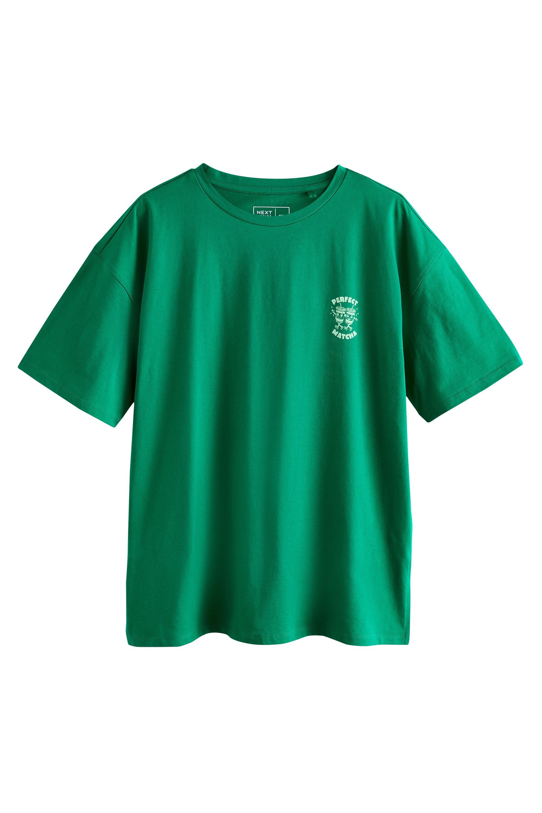 Next T-Shirt Oversized Fit T-Shirt mit Grafik aus Baumwolle (1-tlg) günstig online kaufen