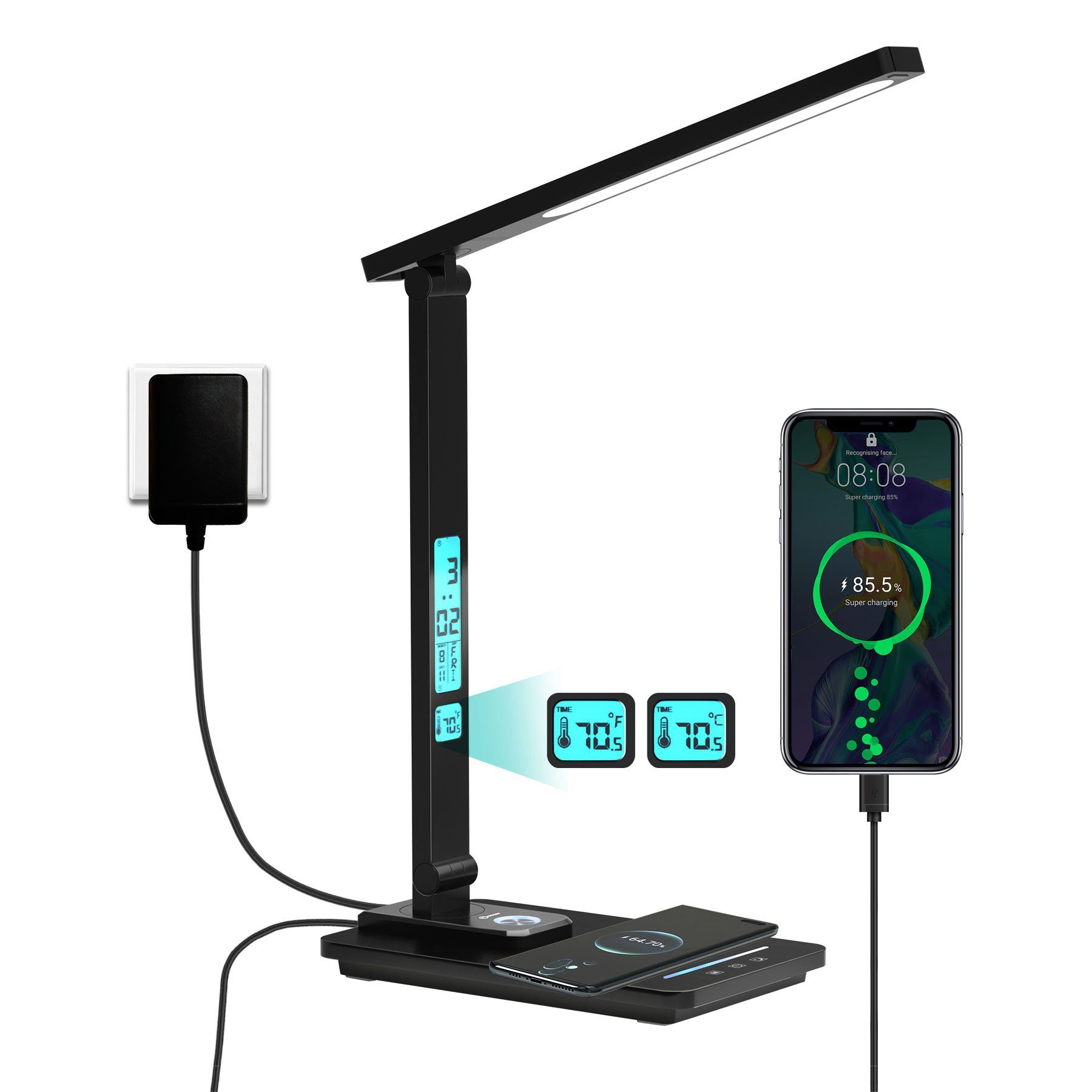 Senmudi Tischleuchte LED Schreibtischlampe mit 5 günstig online kaufen