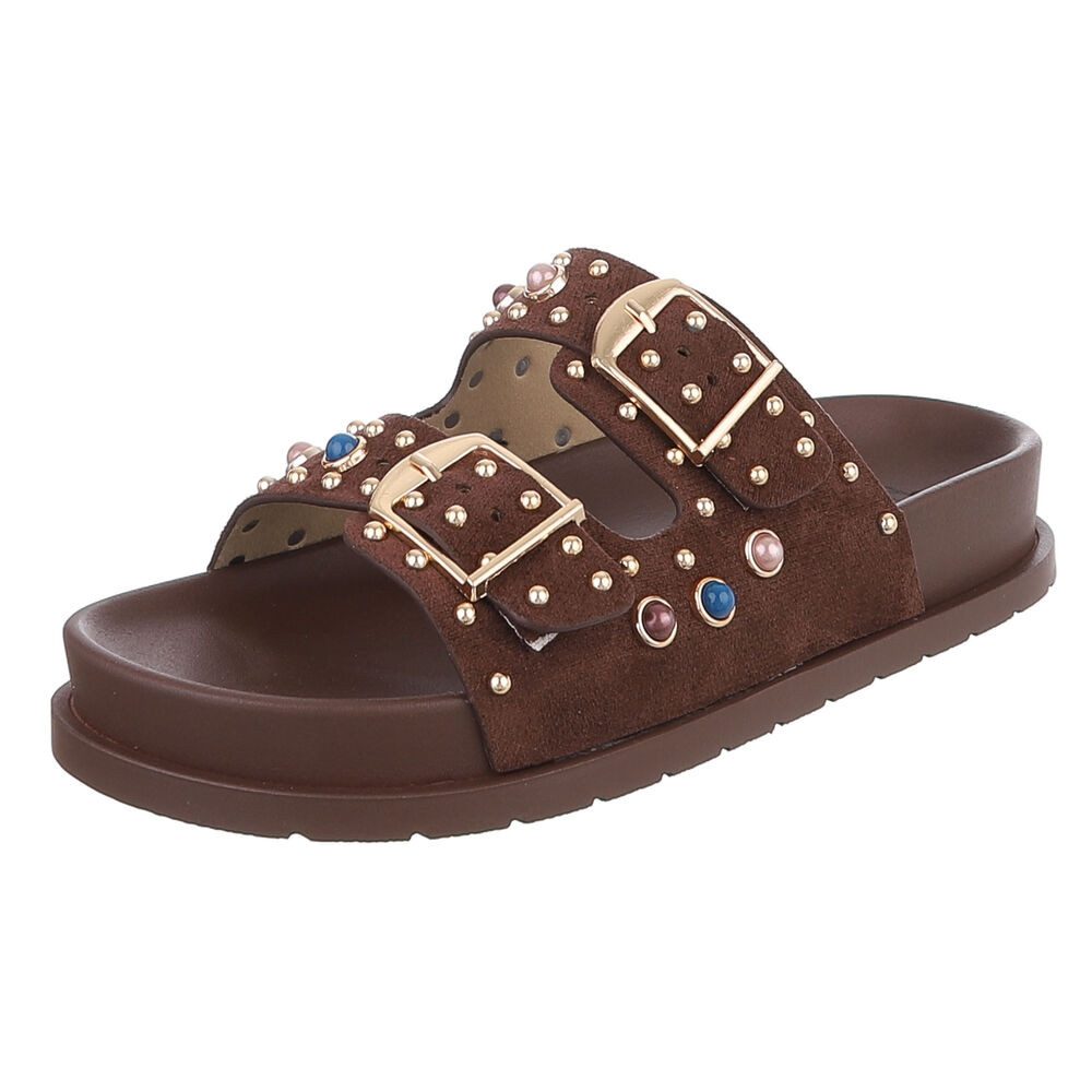 Damen Sandalen mit Schnallen und Zierdetails Pantolette