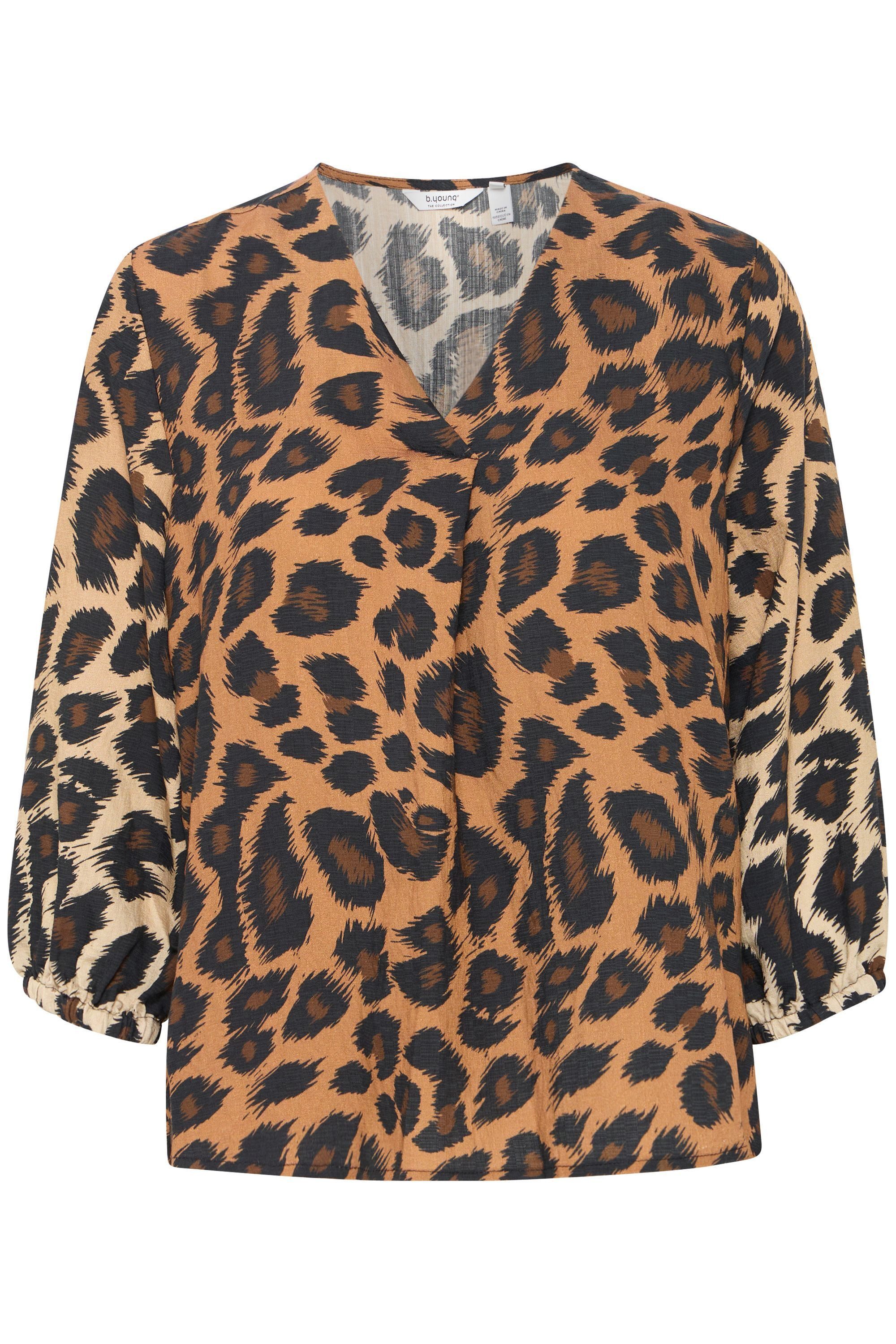 b.young Langarmbluse BYHINVA LEOPARD BLOUSE - LIGHT WOVEN