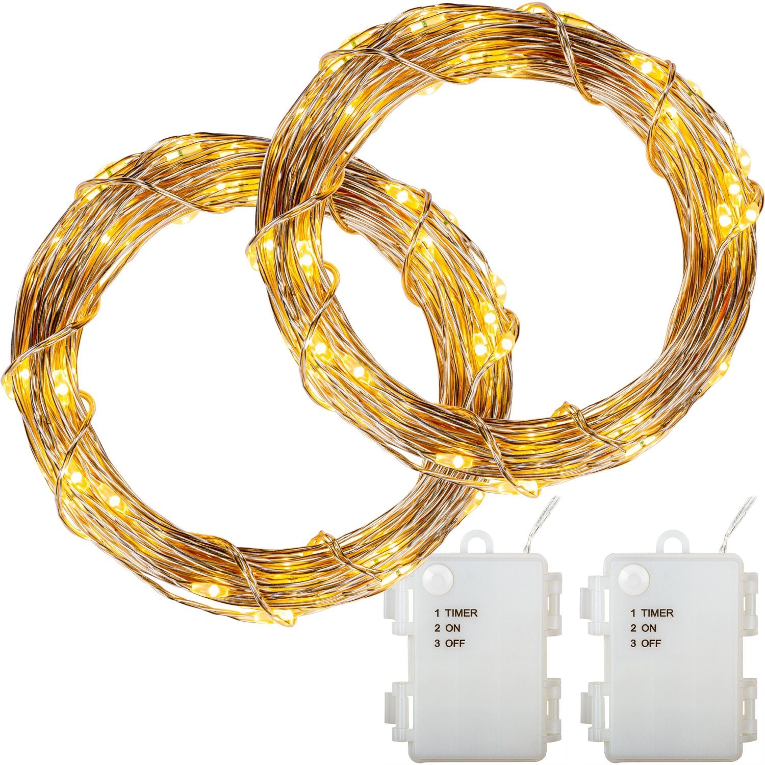 VOLTRONIC LED-Lichterkette VOLTRONIC 2er Set 50 günstig online kaufen