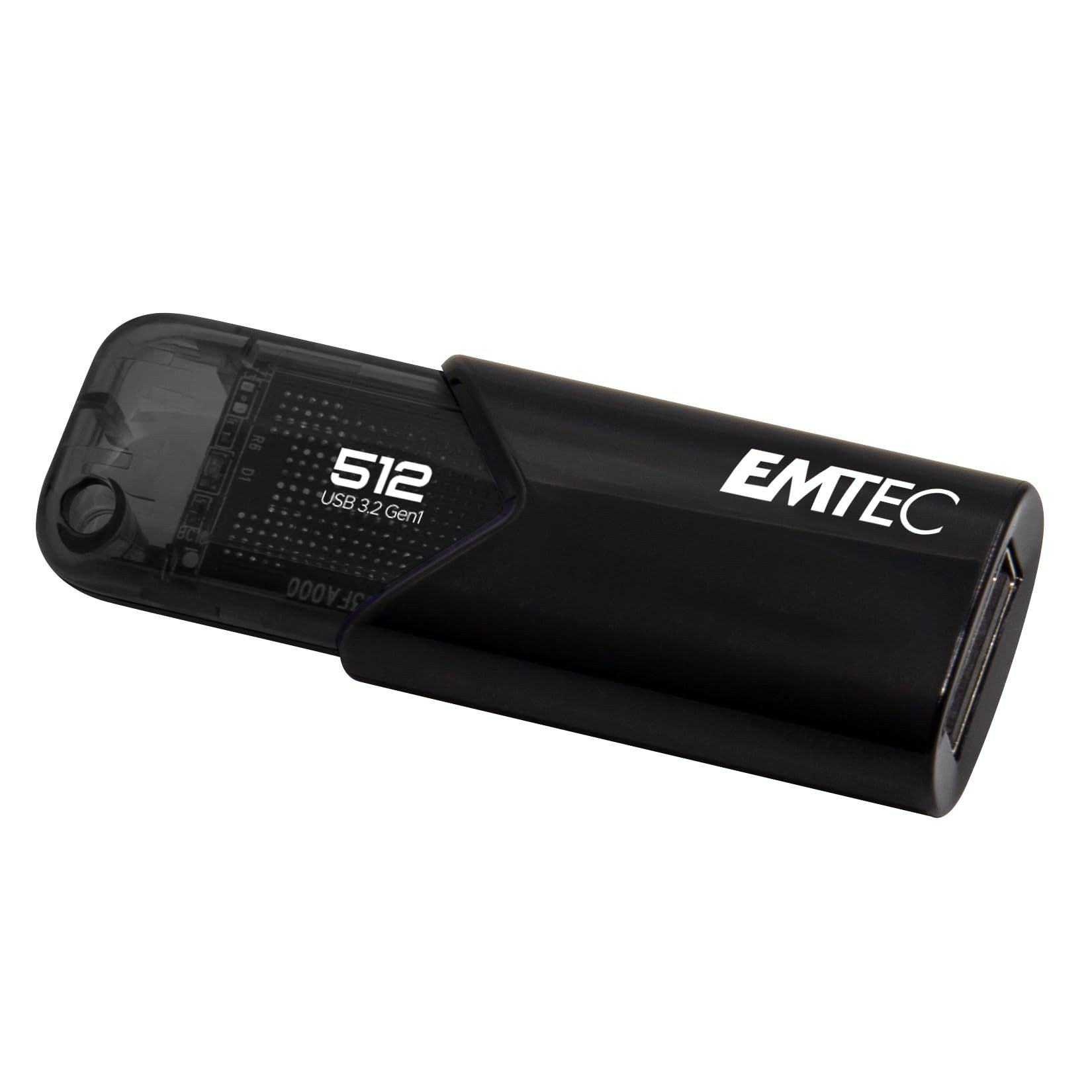 EMTEC EMTEC B110 Click Easy 3.2 512GB USB-Stick (USB 3.2, 512 GB, mechanischer Schieber, recyceltes Gehäuse)
