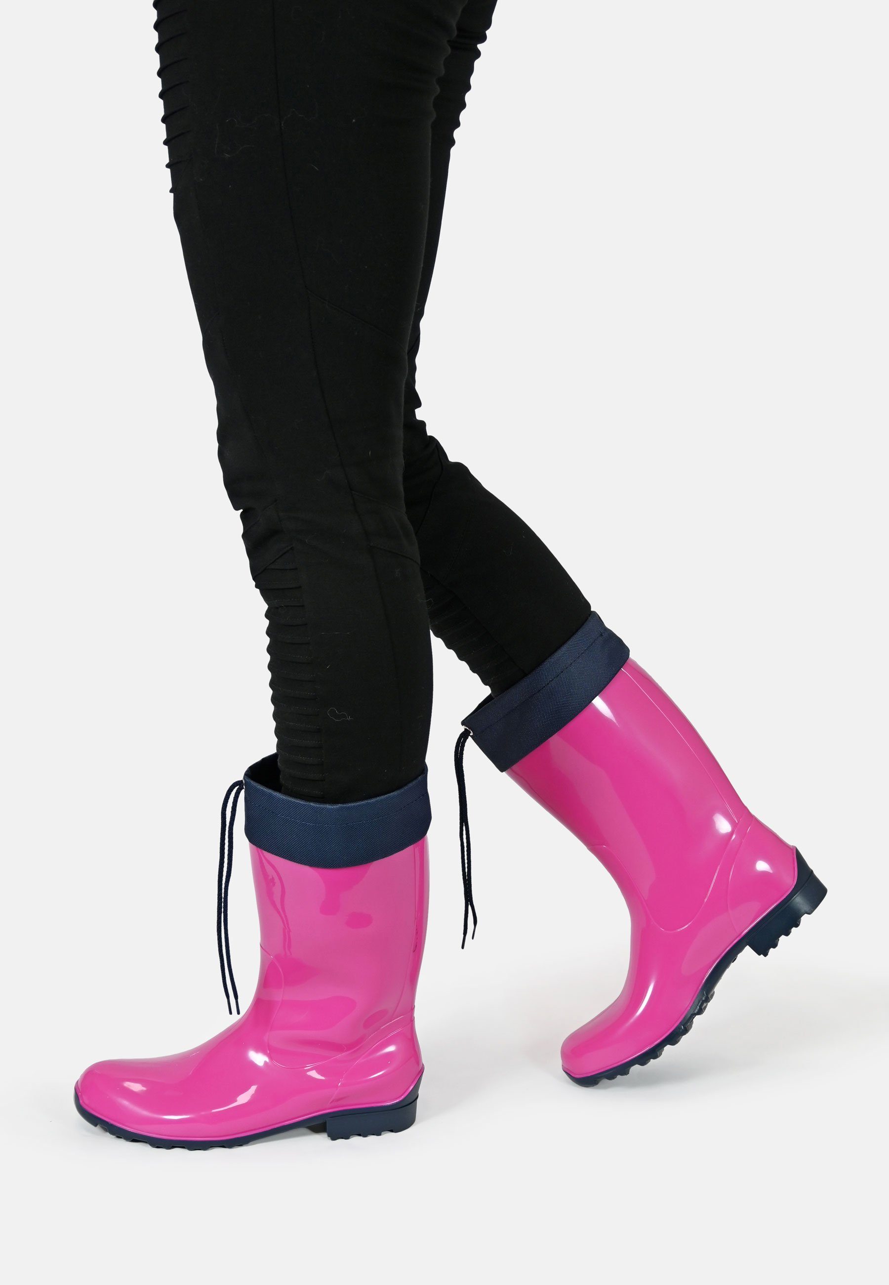 Regenliebe de Fieselregen Gummistiefel mit Stulpe halblang farbenfroh und wasserdicht
