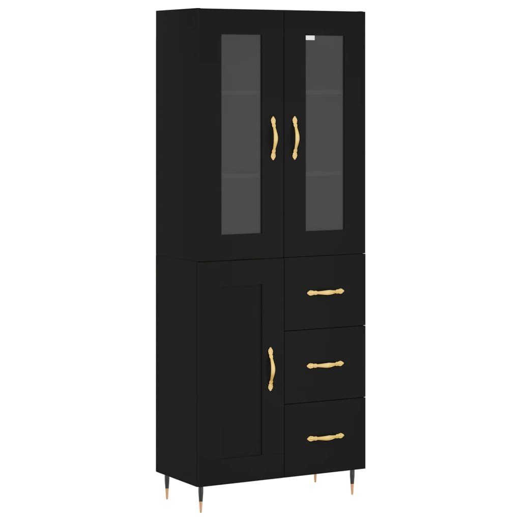 Schrank Regal Highboard Schwarz Hochschrank vidaXL Kleiderschrank cm Holzwerksto 69,5x34x180