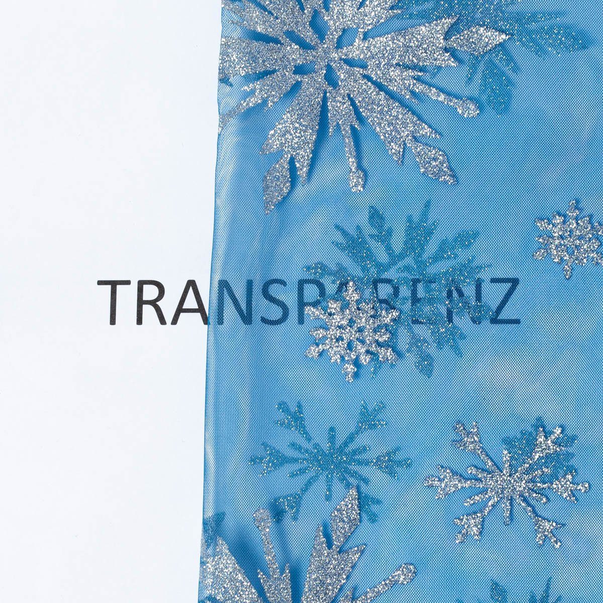 SCHÖNER LEBEN. Stoff Tüllstoff Meterware Farbverlauf Glitzerkristalle pink blau 155cm, mit Metallic-Effekt – Bild 5 von 5
