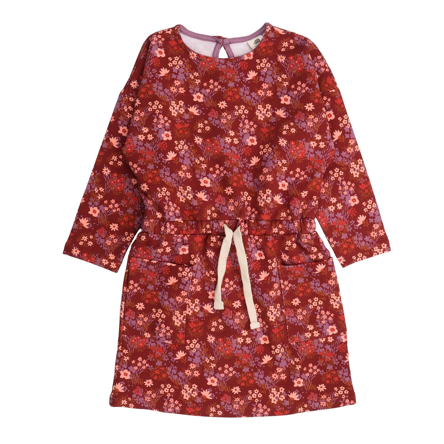 Sweatkleid Walkiddy mit Blumenmuster aus Bio Baumwolle