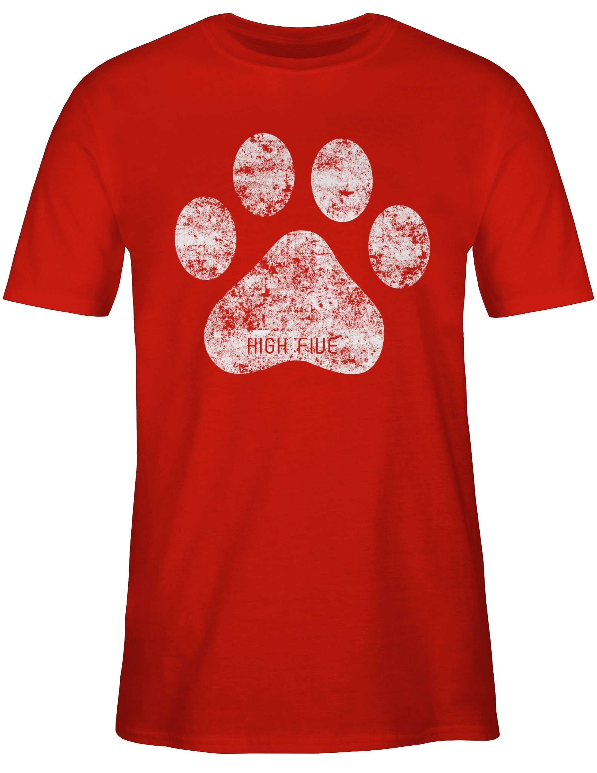 Shirtracer T-Shirt High Five Hunde Pfote Geschenk für Hundebesitzer günstig online kaufen