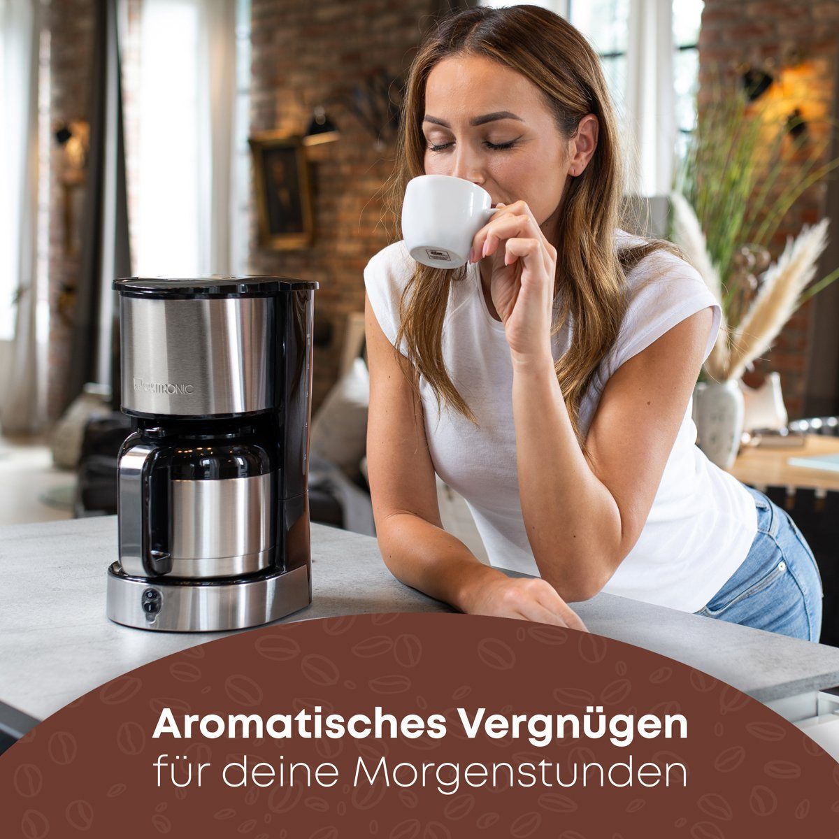 Thermoskanne 3805, CLATRONIC für KA Kaffee Tassen Filterkaffeemaschine mit 8–10