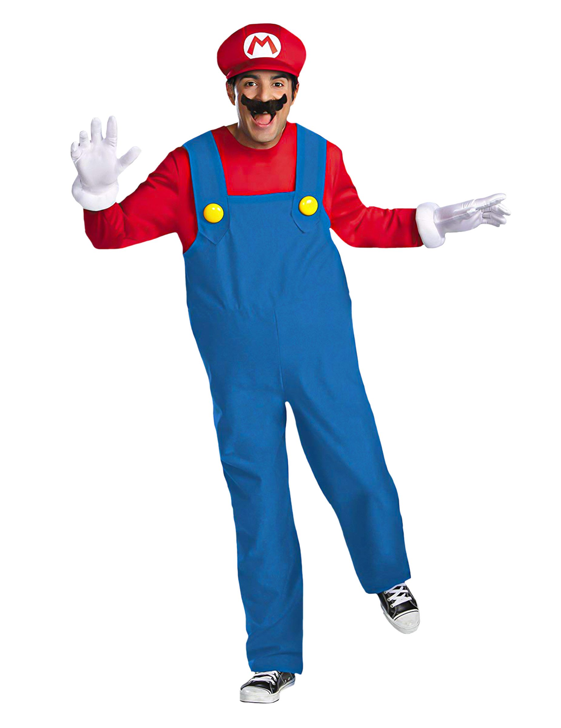 Disguise Kostüm Mario Deluxe Kostüm Super Mario Videospiel rot-blau